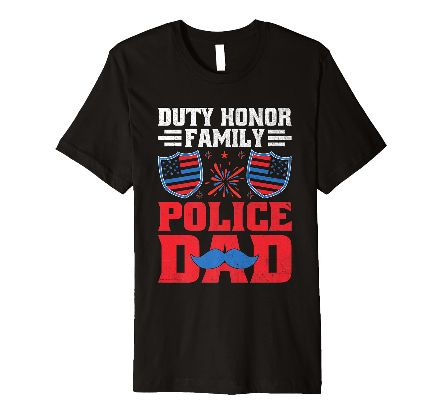 Funny Police Dad 4Th July American Flag T-Shirt - Streetwear Style Unisex - T-Shirt, Sweatshirt, Hoodie