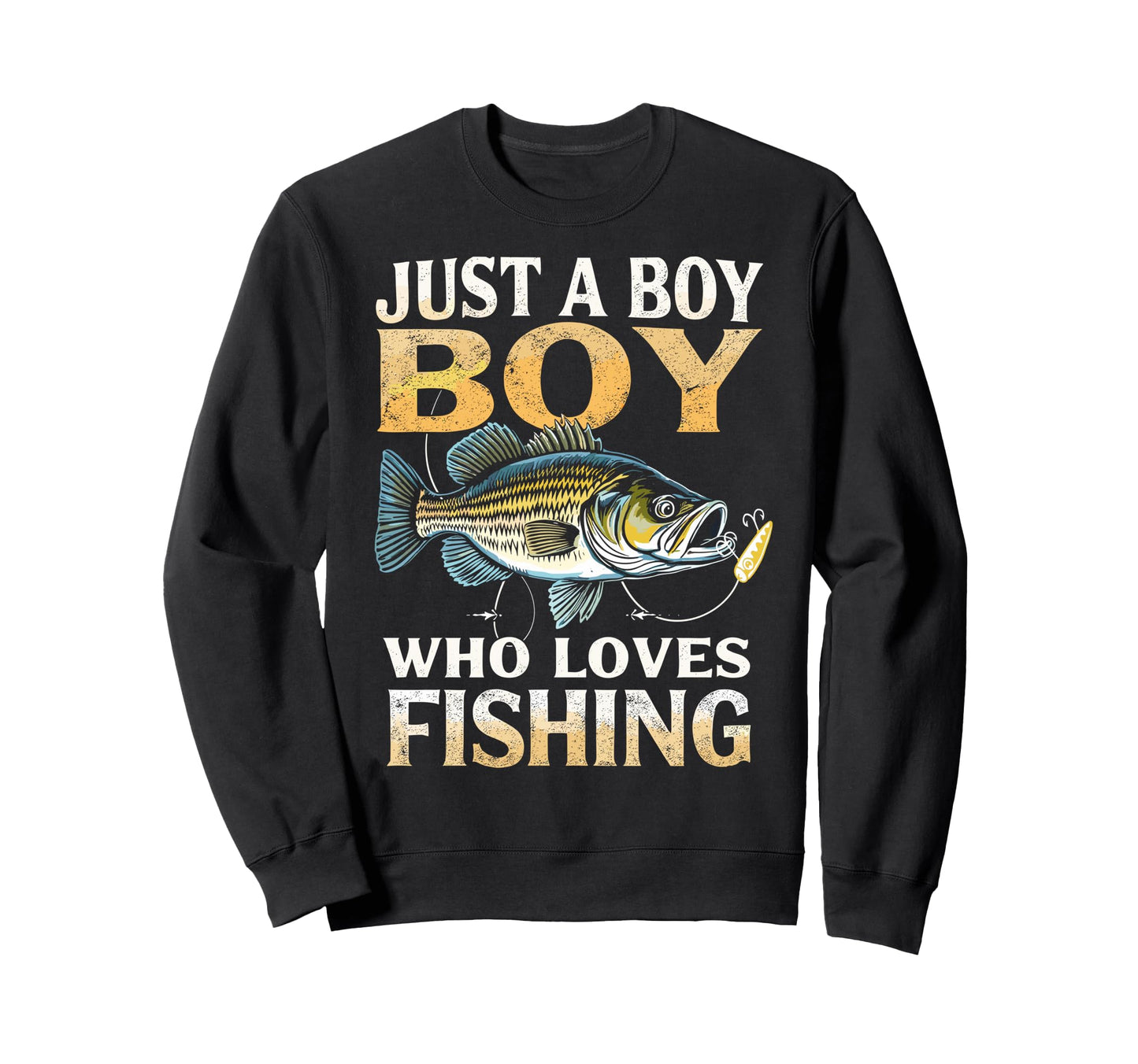 Just Who Loves Fishing Bass Fish Sweatshirt - Custom Art Print for Adults - T-Shirt, Sweatshirt, Hoodie