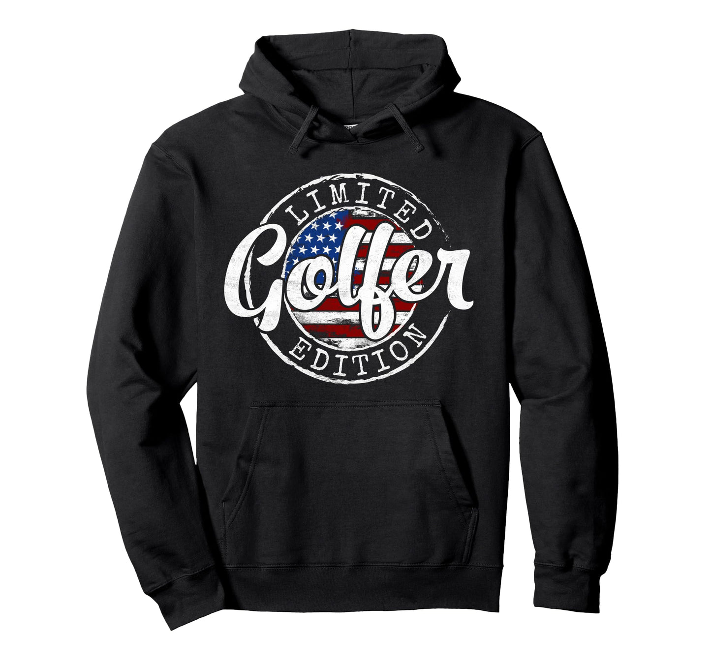 Golfer Usa Flag Golfing Hoodie - Fun Novelty Design Unisex - T-Shirt, Sweatshirt, Hoodie