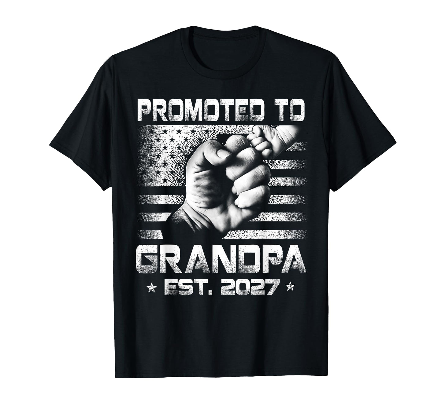 Promoted To Grandpa Est 2027 T-Shirt - Custom Art Print Men Women - T-Shirt, Sweatshirt, Hoodie