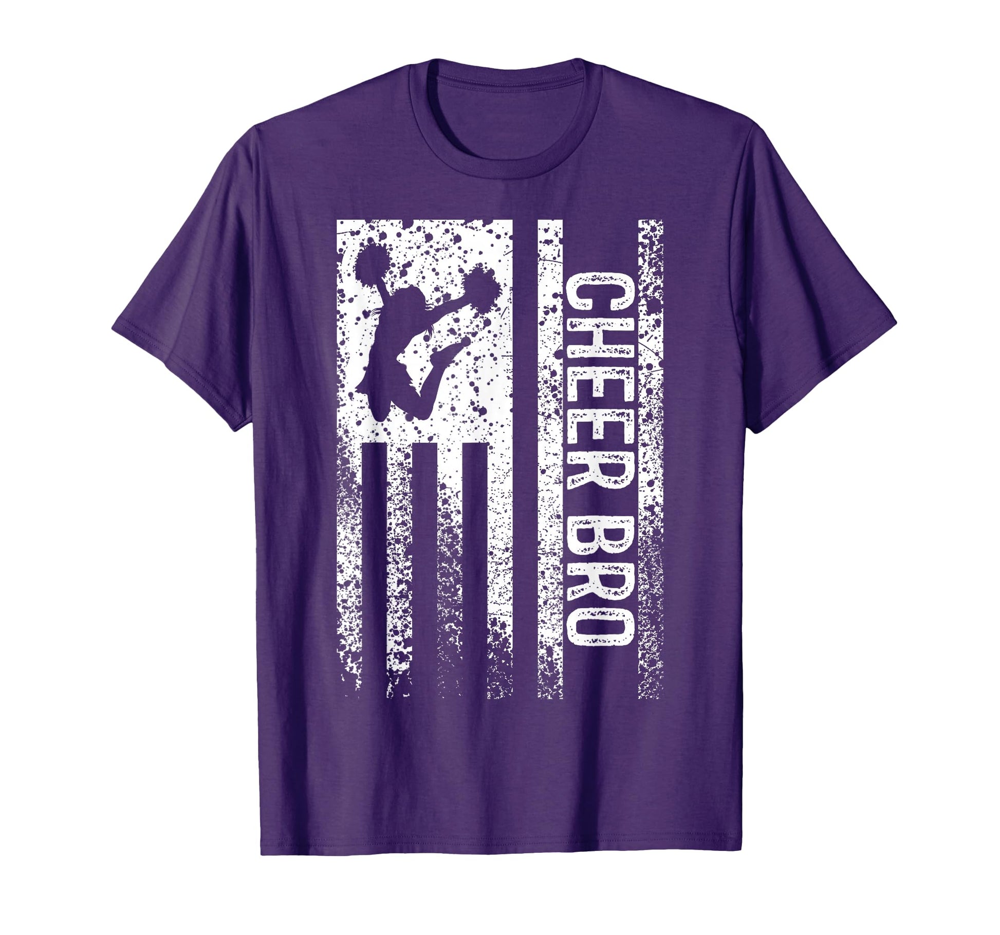 Cheer Bro American Flag Brother T-Shirt - Aesthetic Graphic for Adults - T-Shirt, Sweatshirt, Hoodie