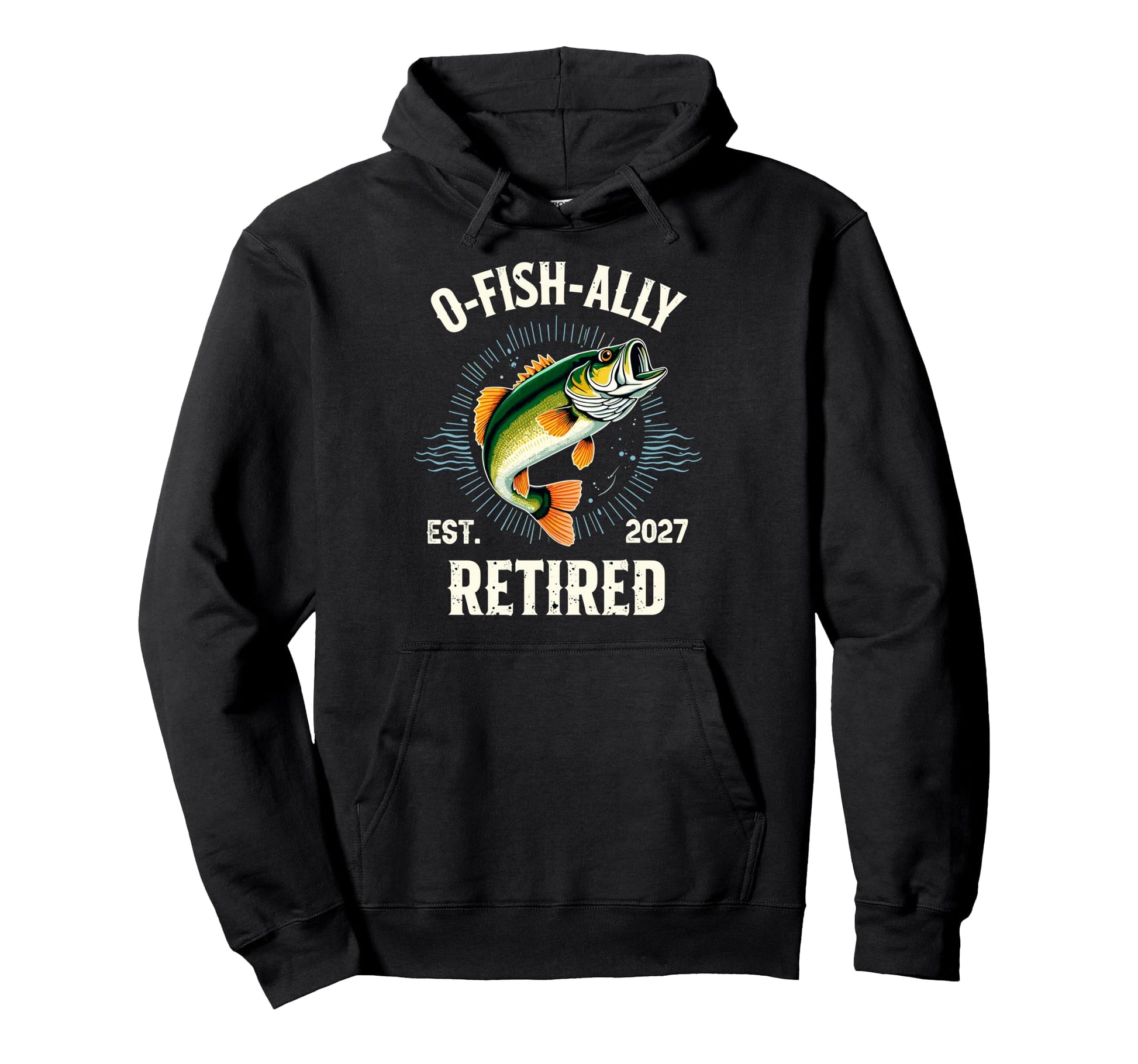 Ofishally Retired Est 2027 Grandpa Hoodie - Graphic Print for Adults - T-Shirt, Sweatshirt, Hoodie
