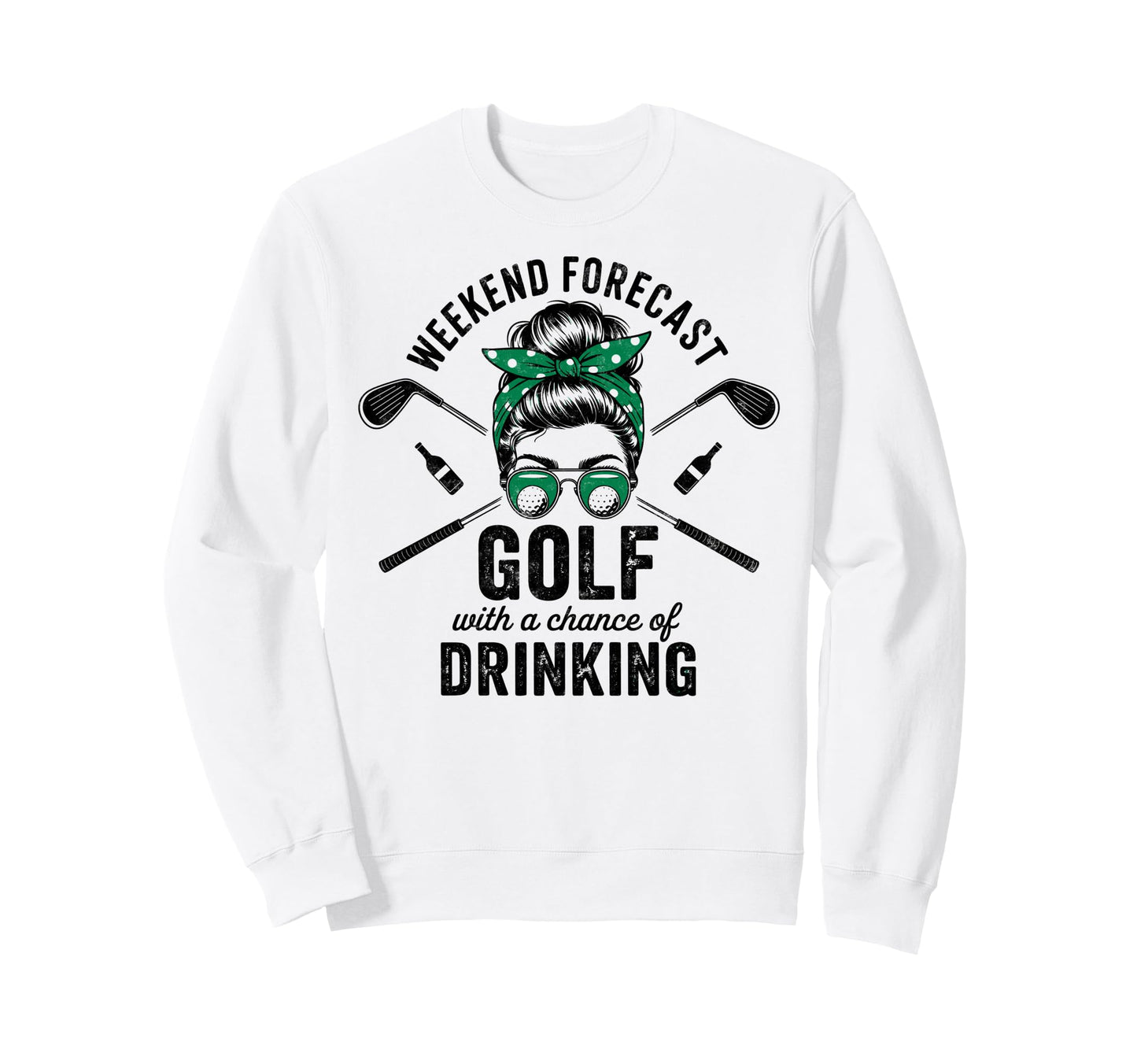 Weekend Forecast Golf Chance Sweatshirt - Unique Graphic Men Women - T-Shirt, Sweatshirt, Hoodie