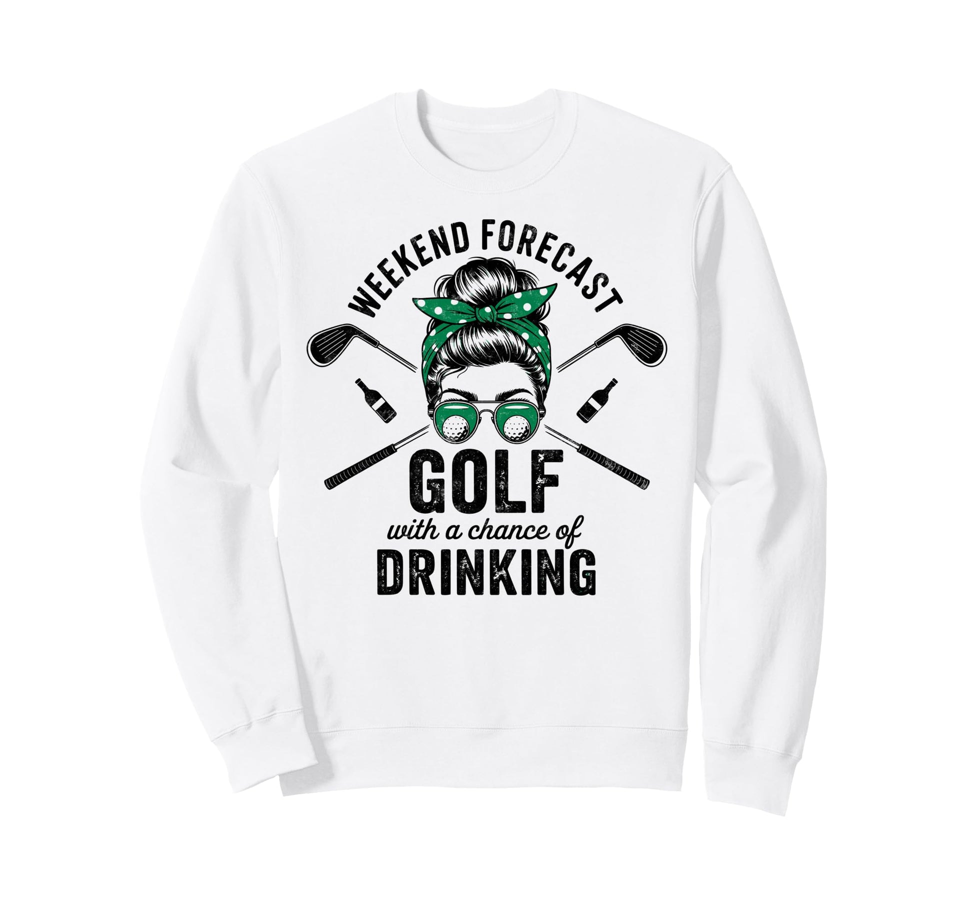 Weekend Forecast Golf Chance Sweatshirt - Unique Graphic Men Women - T-Shirt, Sweatshirt, Hoodie