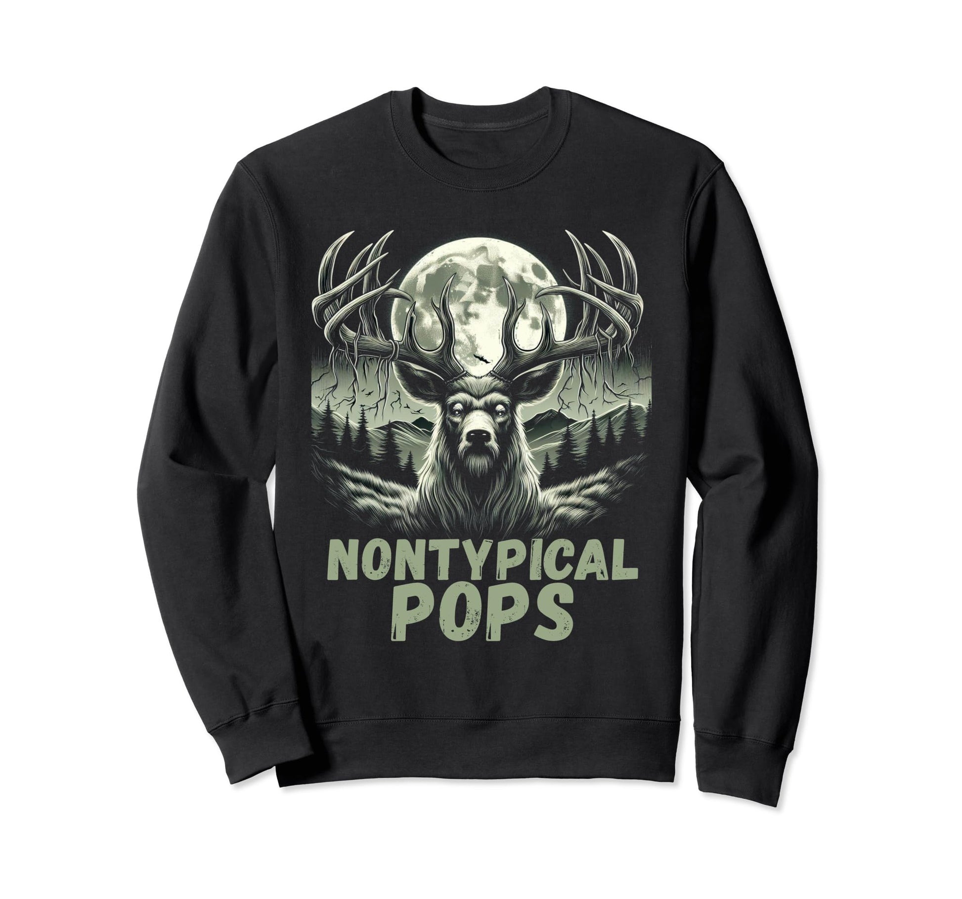 Fathers Day Mens Mule Deer Hunting Sweatshirt - Graphic Print for Adults - T-Shirt, Sweatshirt, Hoodie