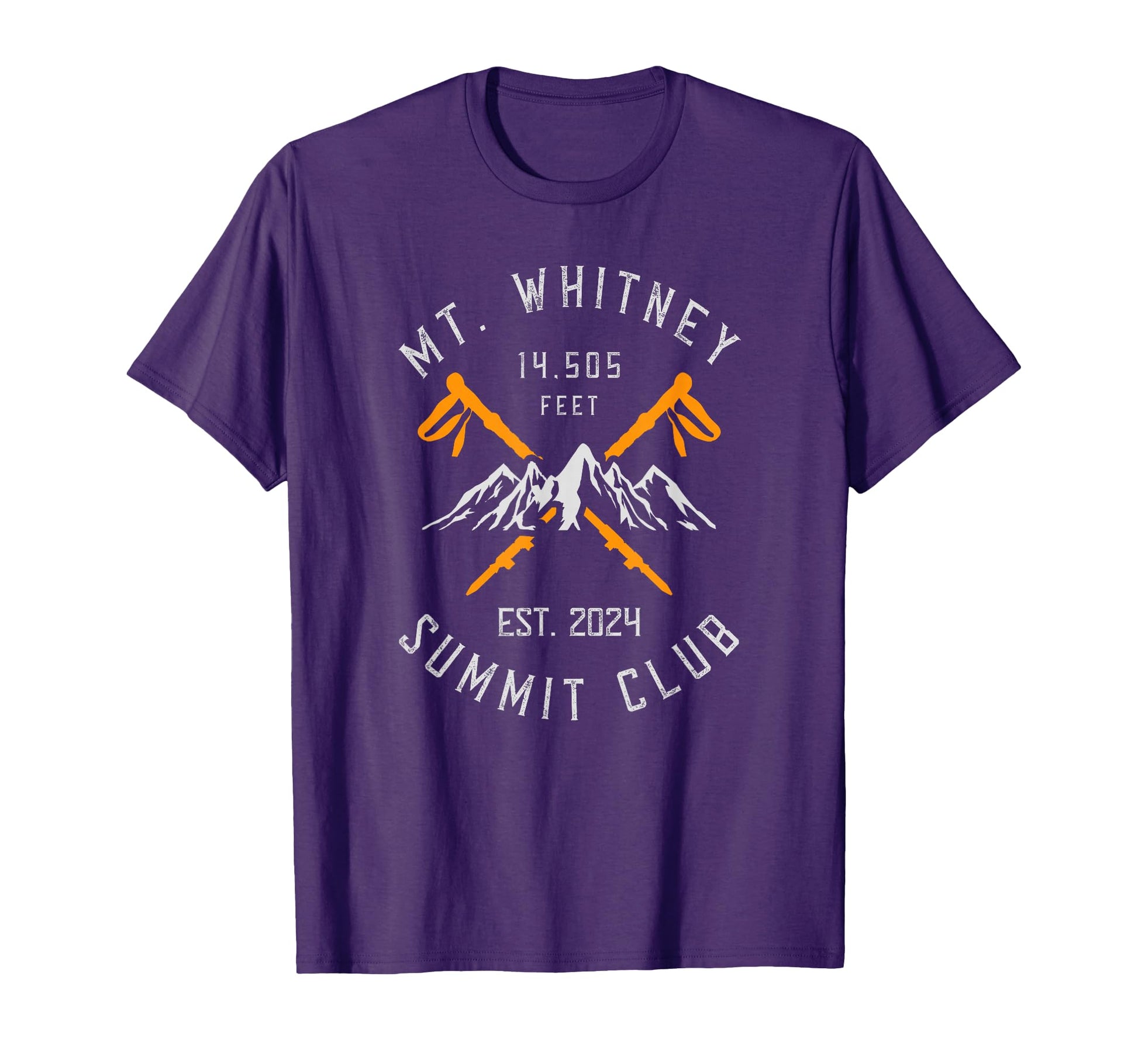 Mount Whitney Mountain Hiking Est T-Shirt - Aesthetic Graphic for Adults - T-Shirt, Sweatshirt, Hoodie