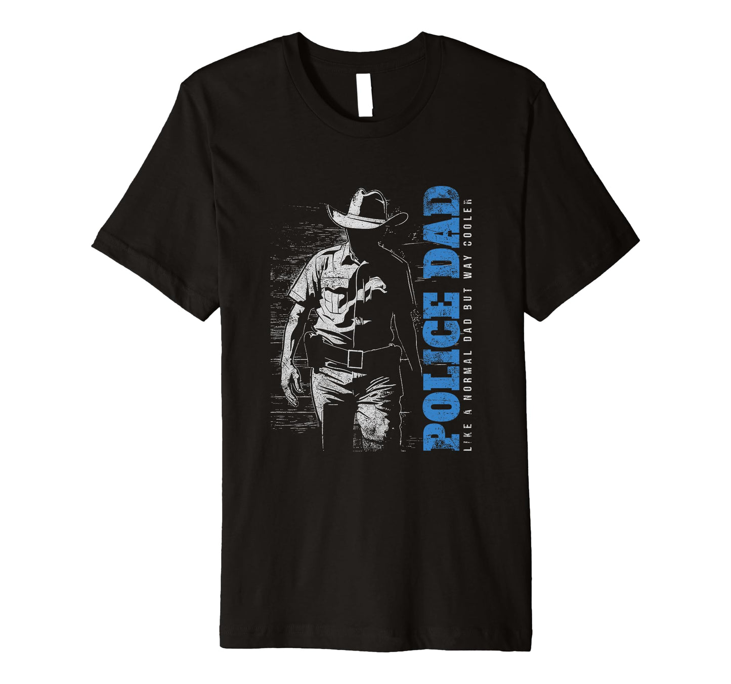 Mens Police Dad Like Normal Dad But Way T-Shirt - Minimalist Print Unisex - T-Shirt, Sweatshirt, Hoodie