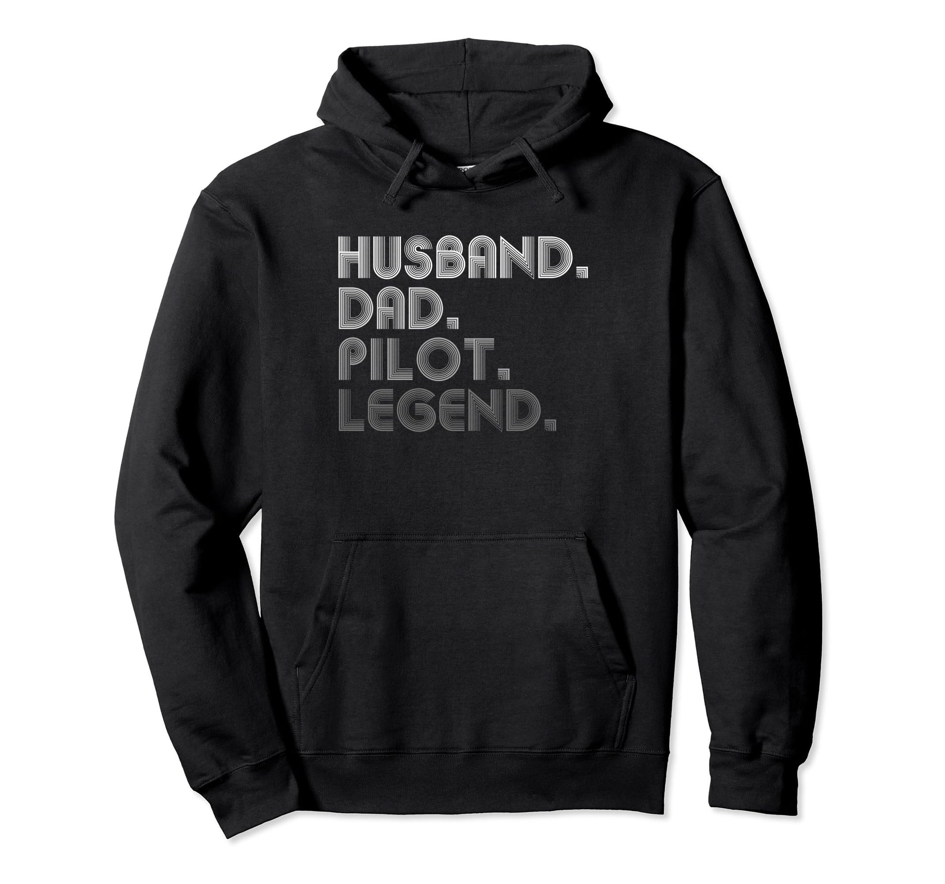 Husband Dad Pilot Funny Aviation Hoodie - Minimalist Print Unisex - T-Shirt, Sweatshirt, Hoodie