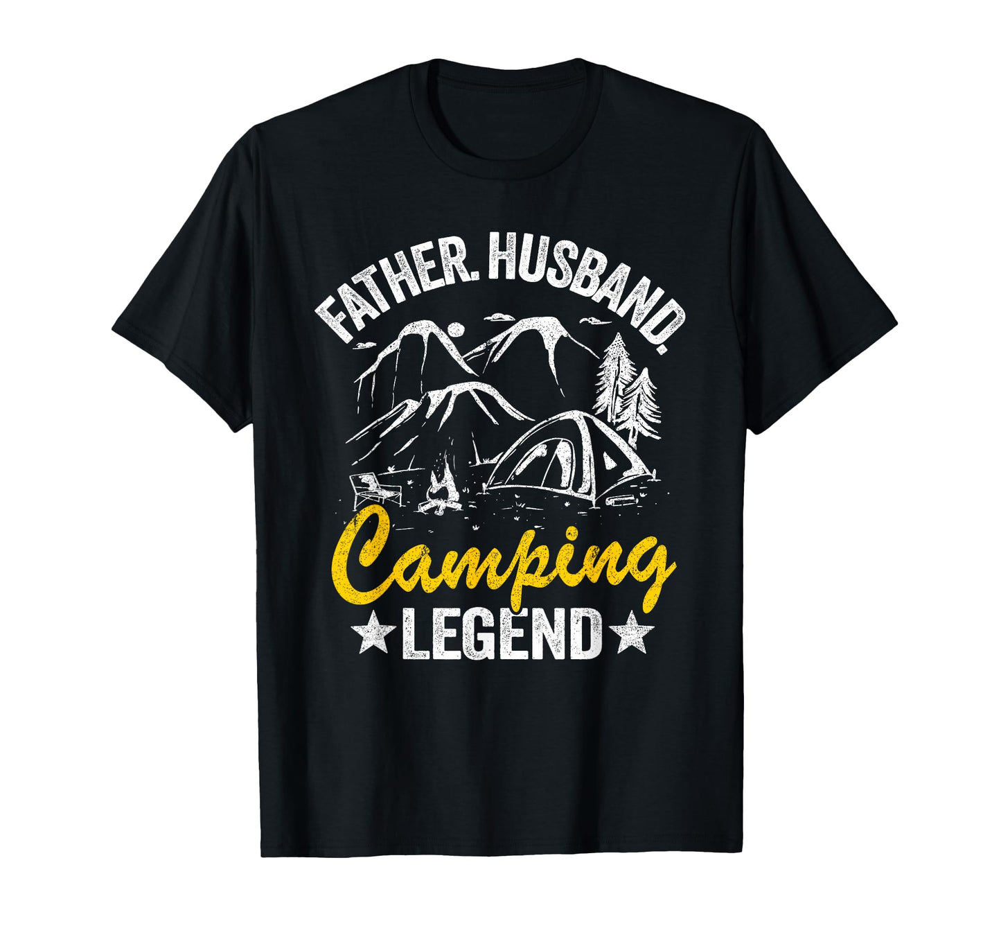 Father Husband Camping Legend Rv T-Shirt - Novelty Apparel for Adults - T-Shirt, Sweatshirt, Hoodie