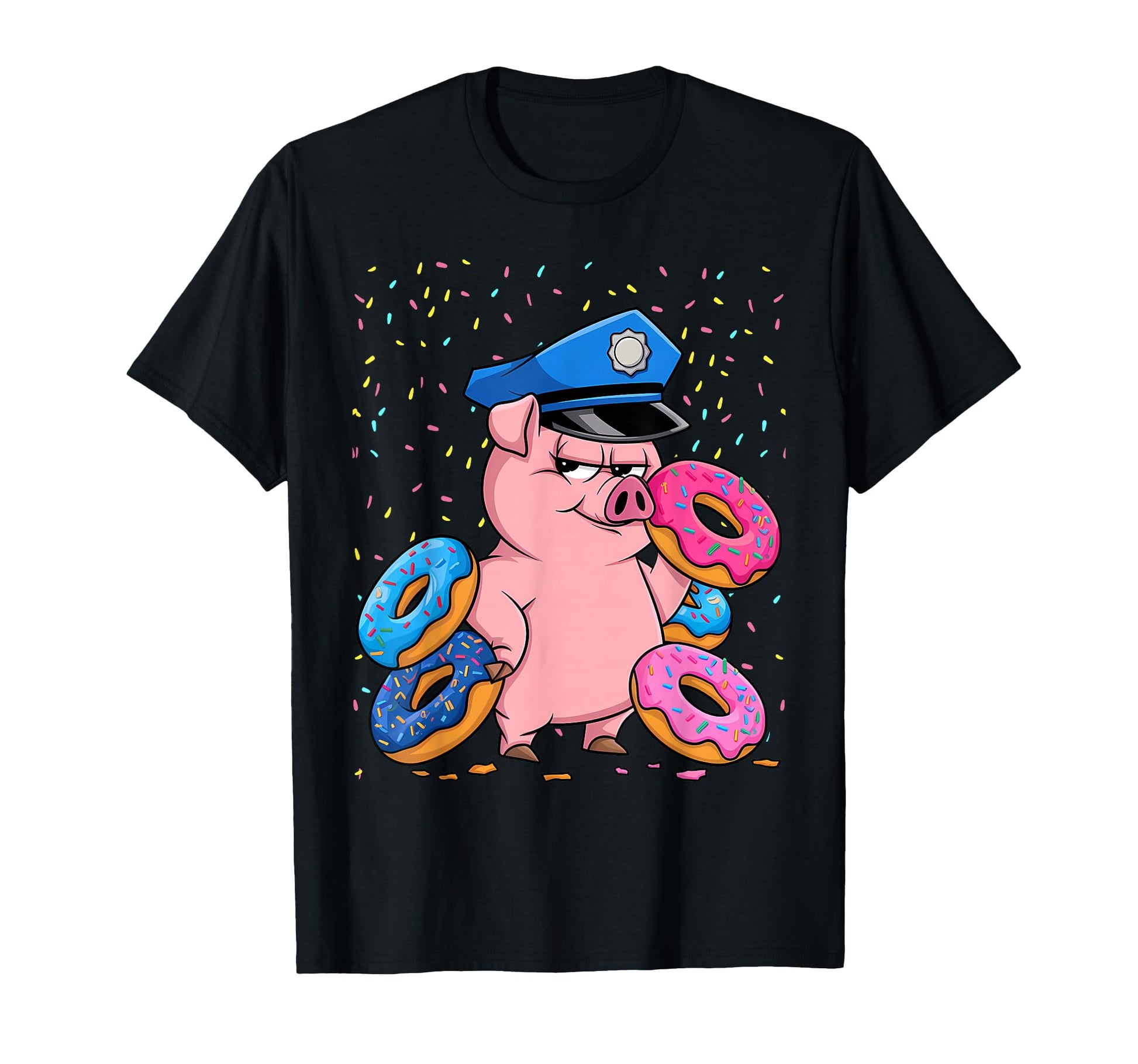 Pig Lover Gift Co Pig Cop Police T-Shirt - Aesthetic Graphic Men Women - T-Shirt, Sweatshirt, Hoodie