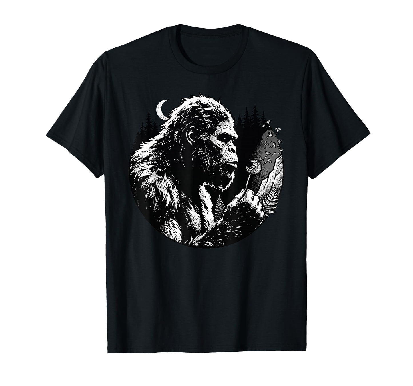 Blowing Wishes Funny Bigfoot Blowing T-Shirt - Graphic Print Unisex - T-Shirt, Sweatshirt, Hoodie