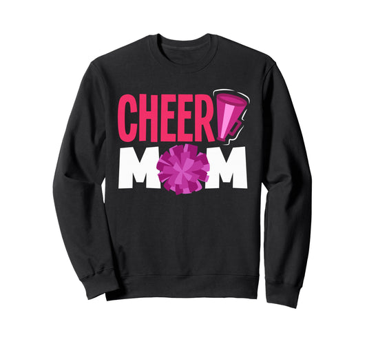 Cheer Mom Game Day Cheerleading Mom Sweatshirt - Graphic Print Unisex - T-Shirt, Sweatshirt, Hoodie