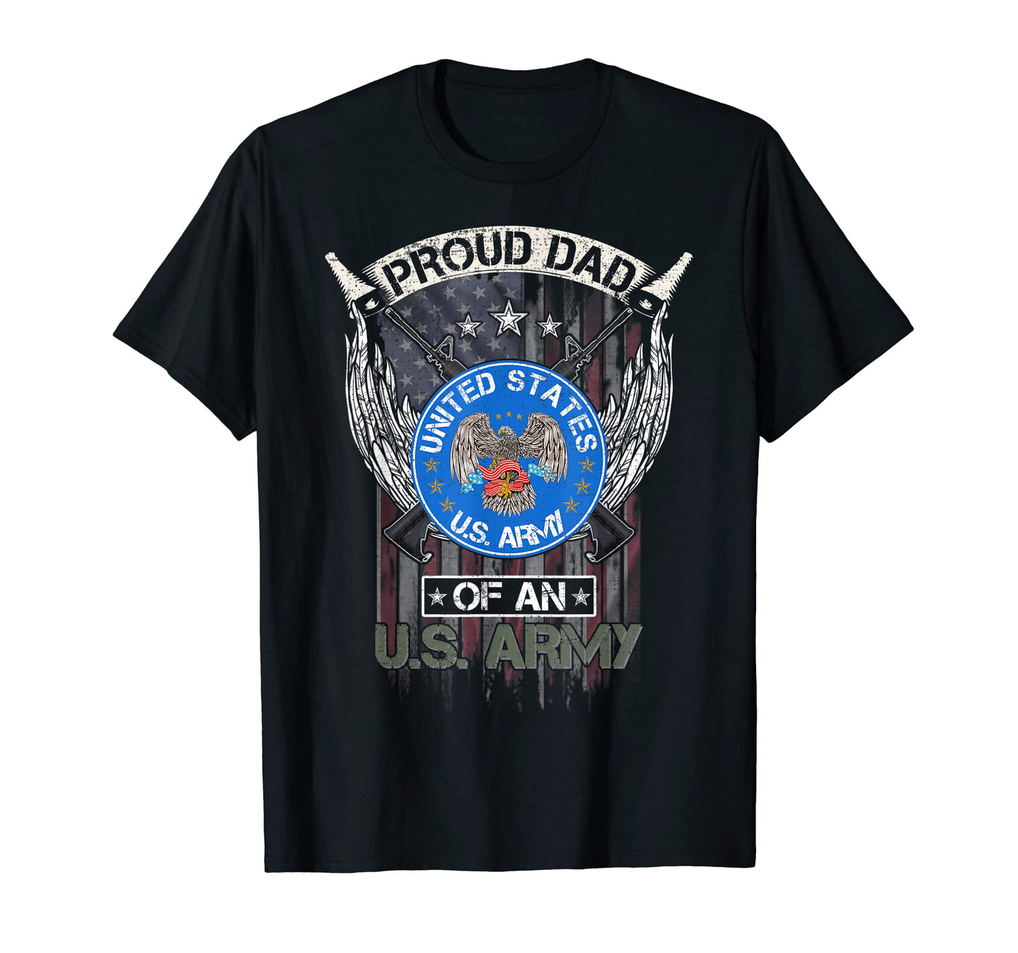 Usa American Flag Proud Dad Us T-Shirt - Fun Novelty Design for Adults - T-Shirt, Sweatshirt, Hoodie
