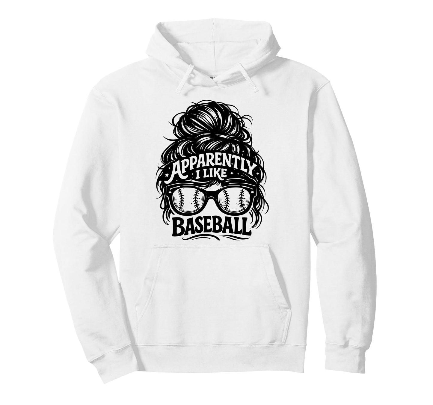 Apparently I Like Baseball Funny Hoodie - Casual Everyday Wear Unisex - T-Shirt, Sweatshirt, Hoodie