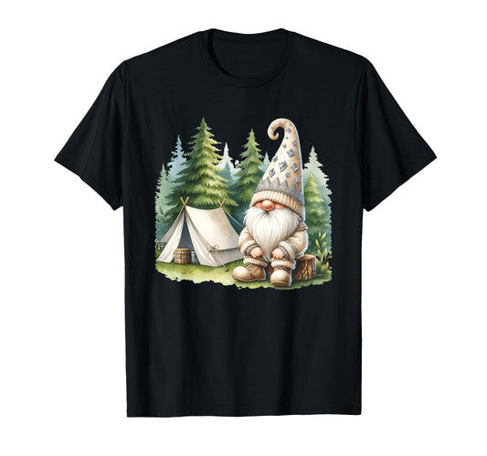 Camping Dad Gnome Tent Nature Lover T-Shirt - Trendy Graphic for Adults - T-Shirt, Sweatshirt, Hoodie