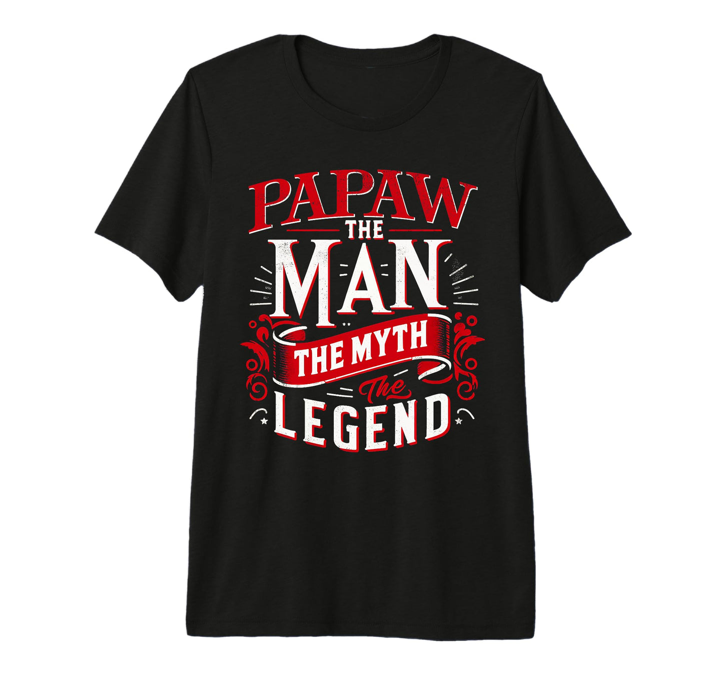 Mens Papaw Myth Legend Dad Grandpa Tri T-Shirt - Unique Graphic Men Women - T-Shirt, Sweatshirt, Hoodie