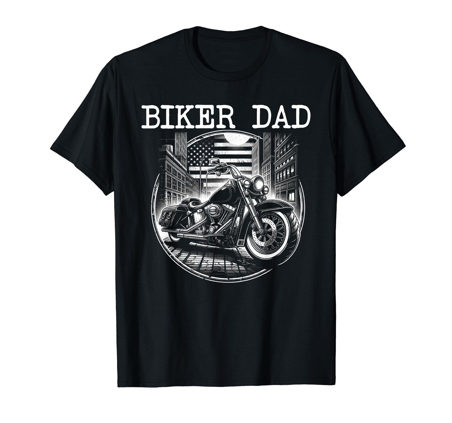 Biker Dad Motorcycle Rider Dad Motorcycle T-Shirt - Unique Graphic Unisex - T-Shirt, Sweatshirt, Hoodie