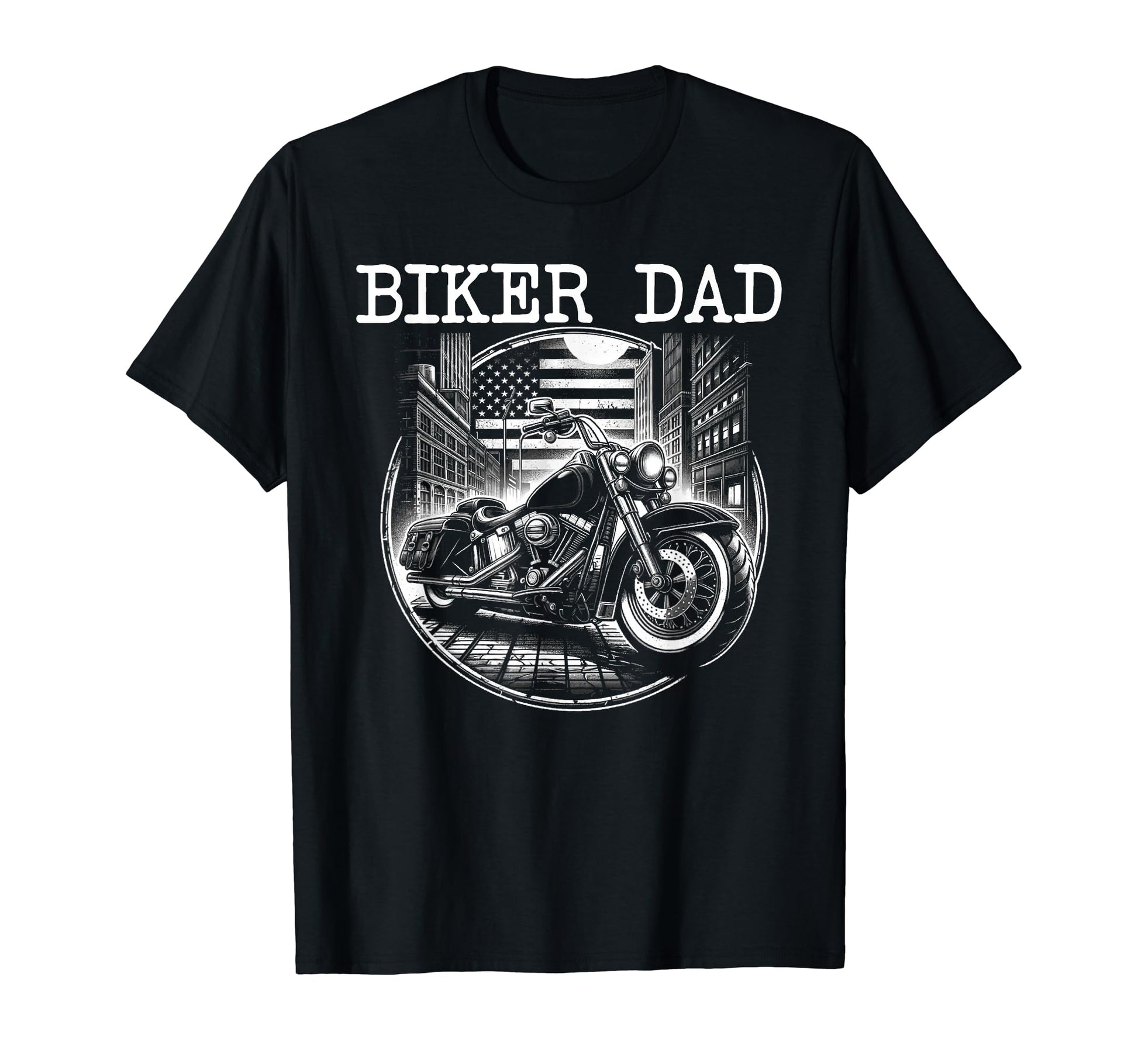 Biker Dad Motorcycle Rider Dad Motorcycle T-Shirt - Unique Graphic Unisex - T-Shirt, Sweatshirt, Hoodie