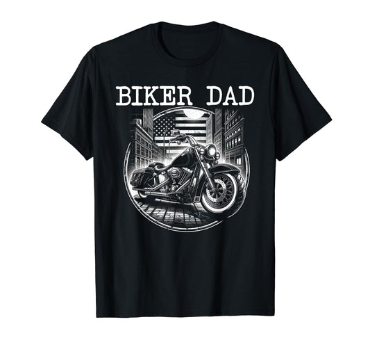 Biker Dad Motorcycle Rider Dad Motorcycle T-Shirt - Unique Graphic Unisex - T-Shirt, Sweatshirt, Hoodie