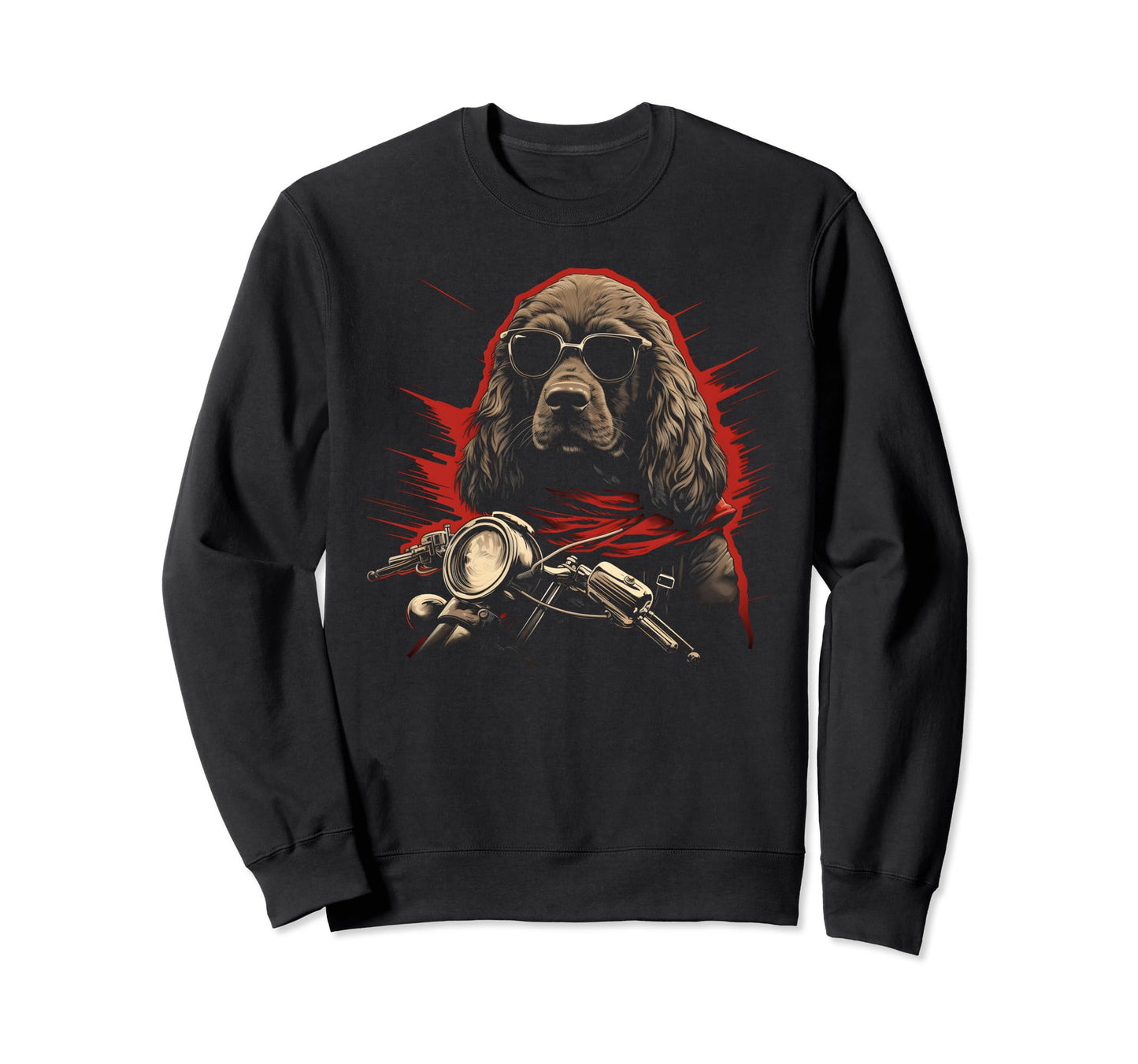 Motorcycle Dad Biker Dog Funny Sweatshirt - Casual Everyday Wear Unisex - T-Shirt, Sweatshirt, Hoodie