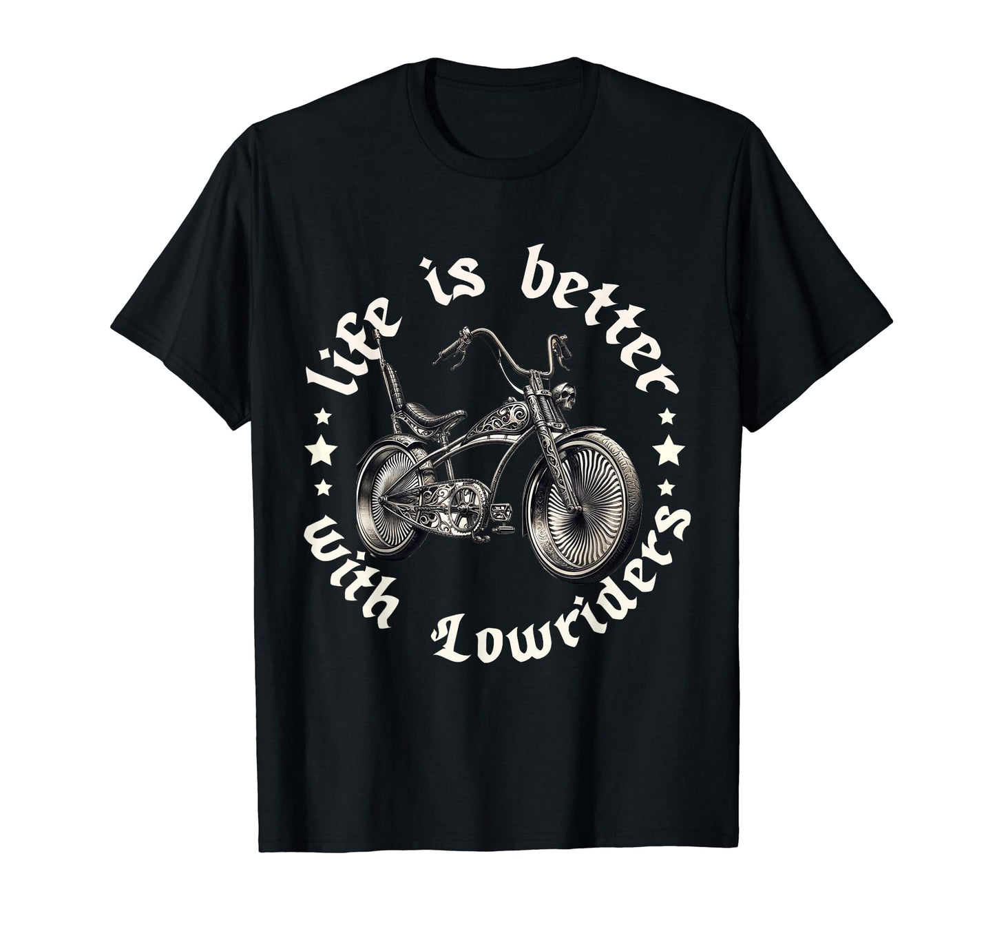 Lowrider Bike Bicycle Dad Low T-Shirt - Fun Novelty Design for Adults - T-Shirt, Sweatshirt, Hoodie