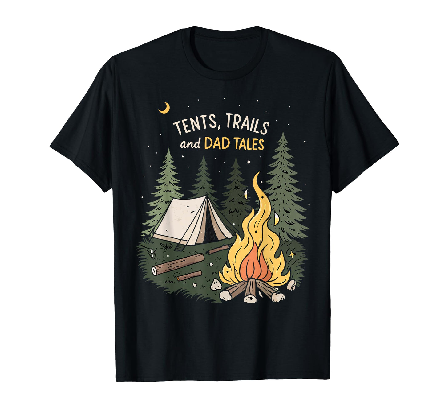 Tents Trails And Dad Tales Hiking Hoodie - Custom Art Print Men Women - T-Shirt, Sweatshirt, Hoodie