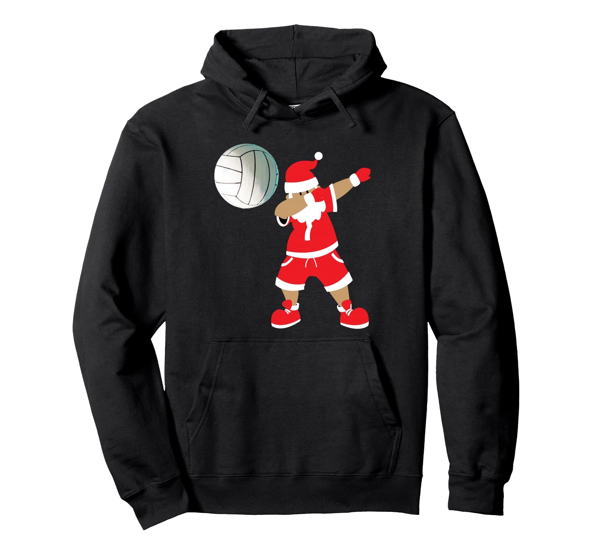 Funny Volleyball Dab Dabbing Santa Hoodie - Aesthetic Graphic Men Women - T-Shirt, Sweatshirt, Hoodie