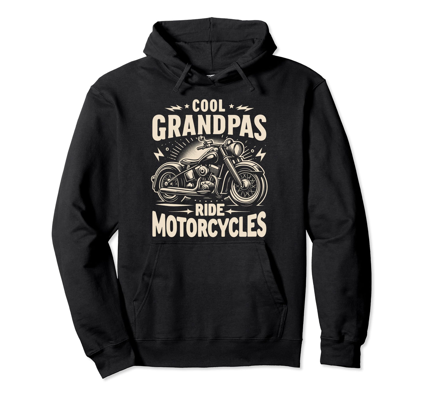 Grandpas Ride Motorcycles Fathers Day Hoodie - Custom Art Print Men Women - T-Shirt, Sweatshirt, Hoodie