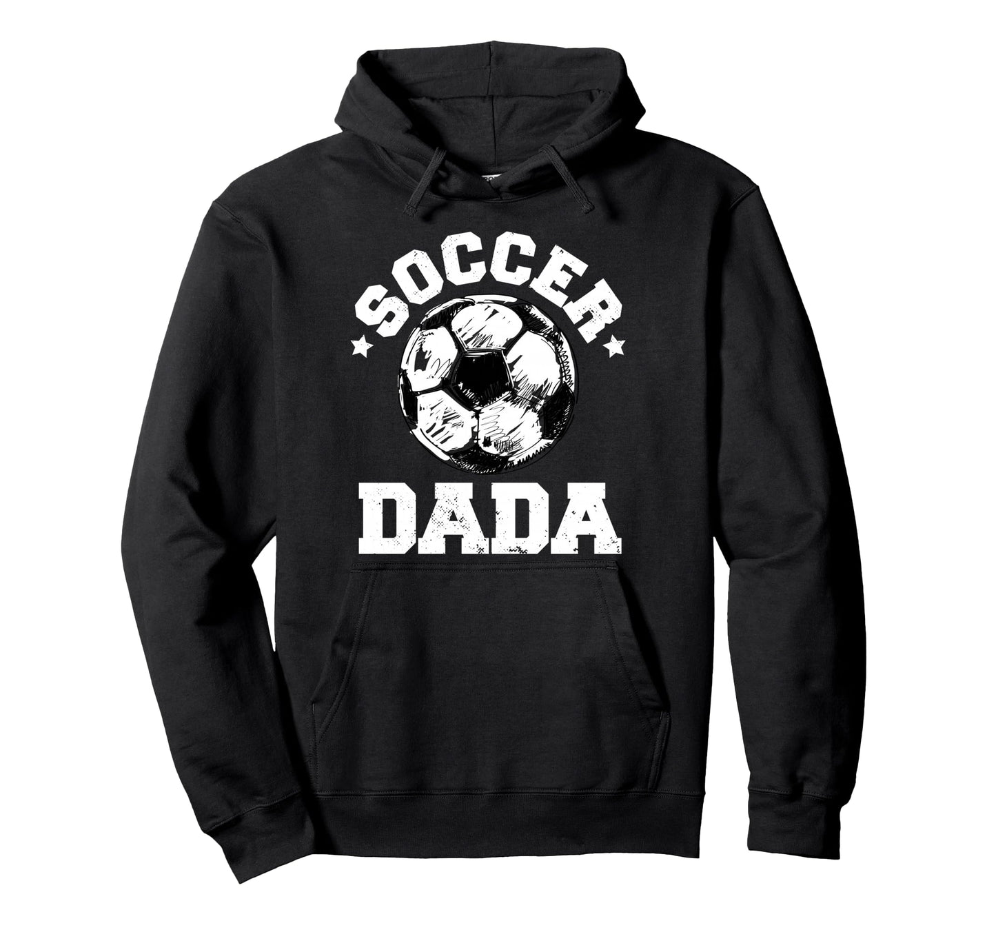 Soccer Dada Soccer Ball Distressed Funny Hoodie - Unique Graphic Unisex - T-Shirt, Sweatshirt, Hoodie