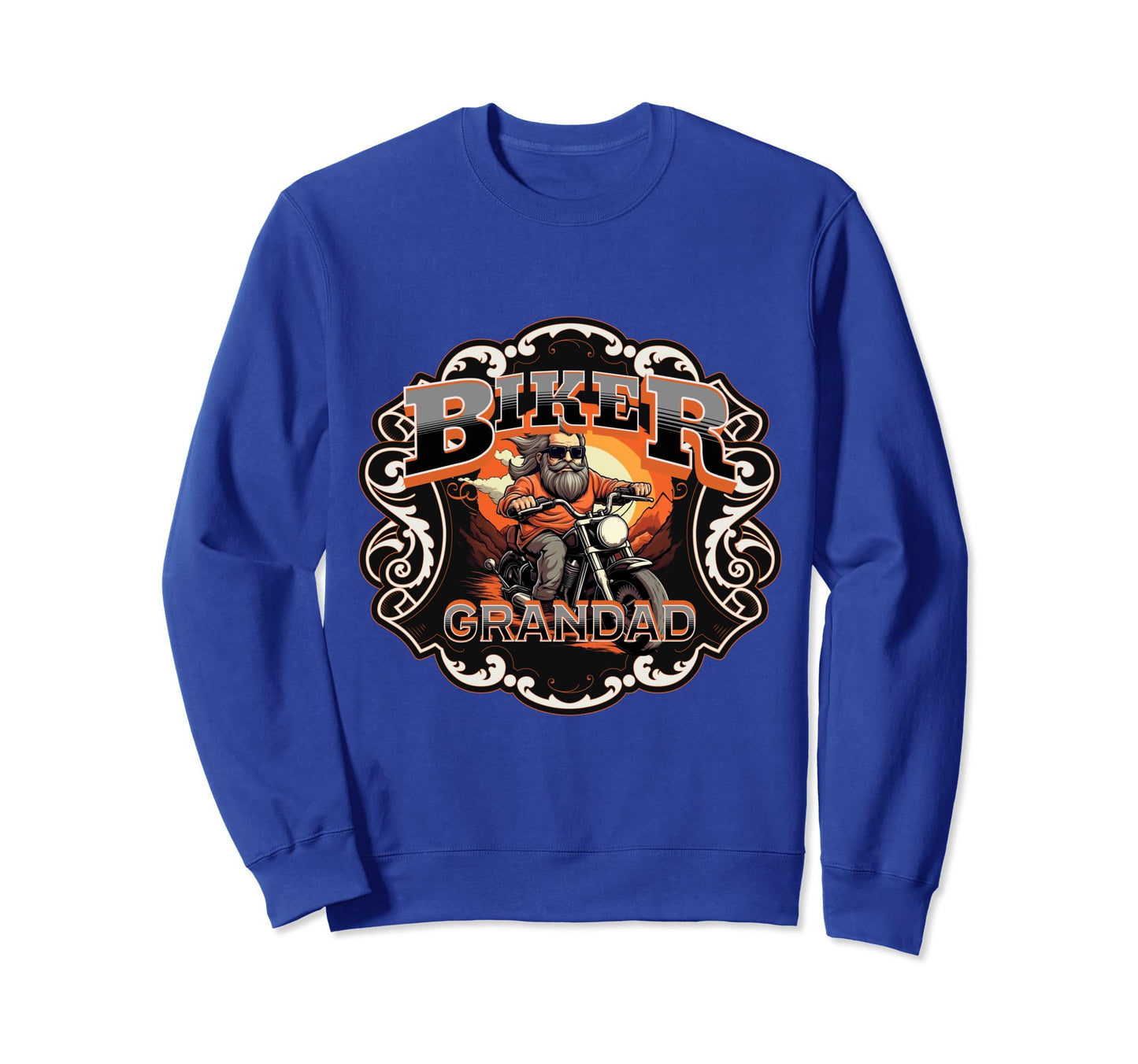 Mens Motorbike Biker Grandpa Sweatshirt - Graphic Print Men Women - T-Shirt, Sweatshirt, Hoodie