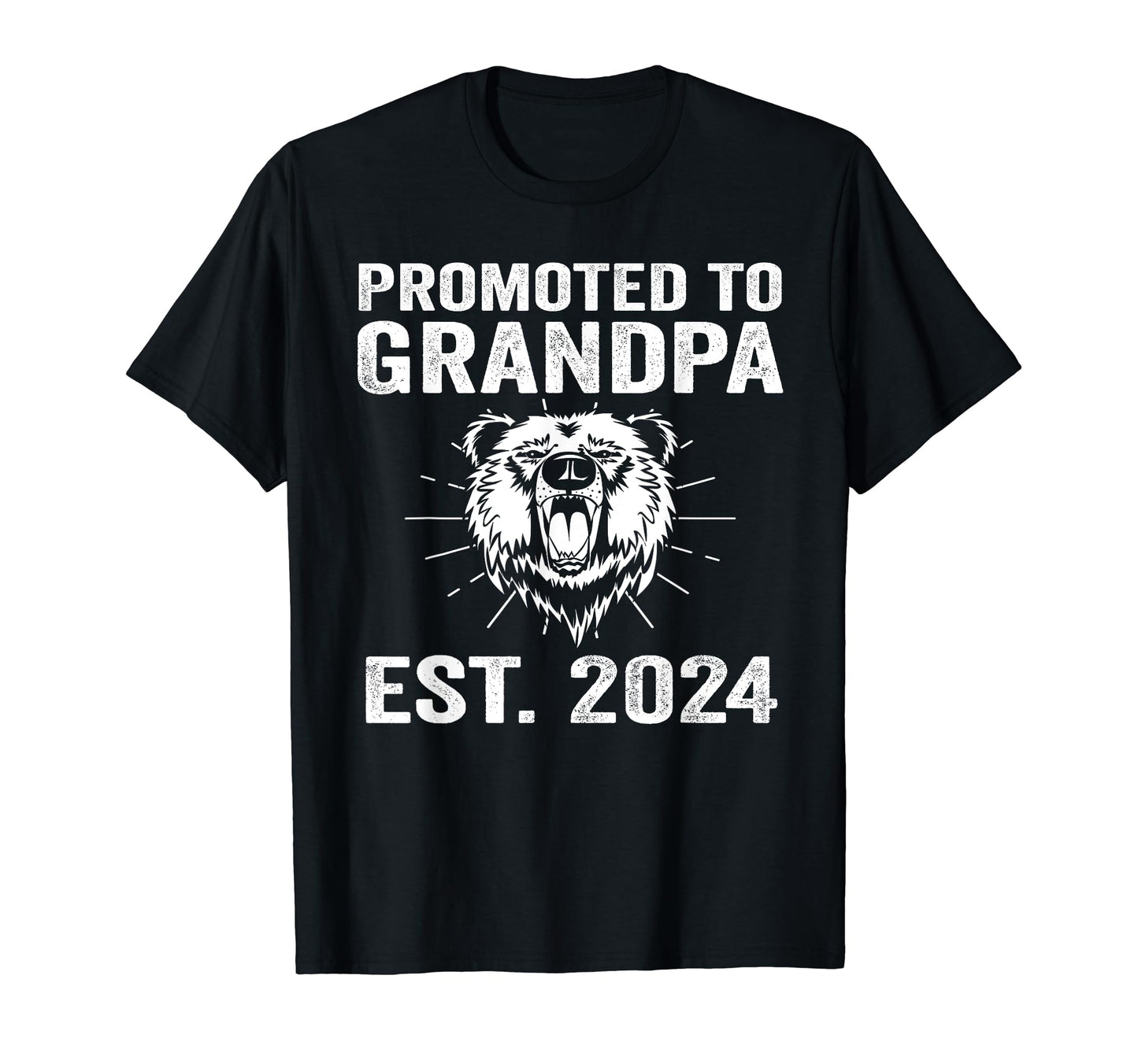 Promoted To Grandpa Est 2024 Grandpa T-Shirt - Novelty Apparel Unisex - T-Shirt, Sweatshirt, Hoodie