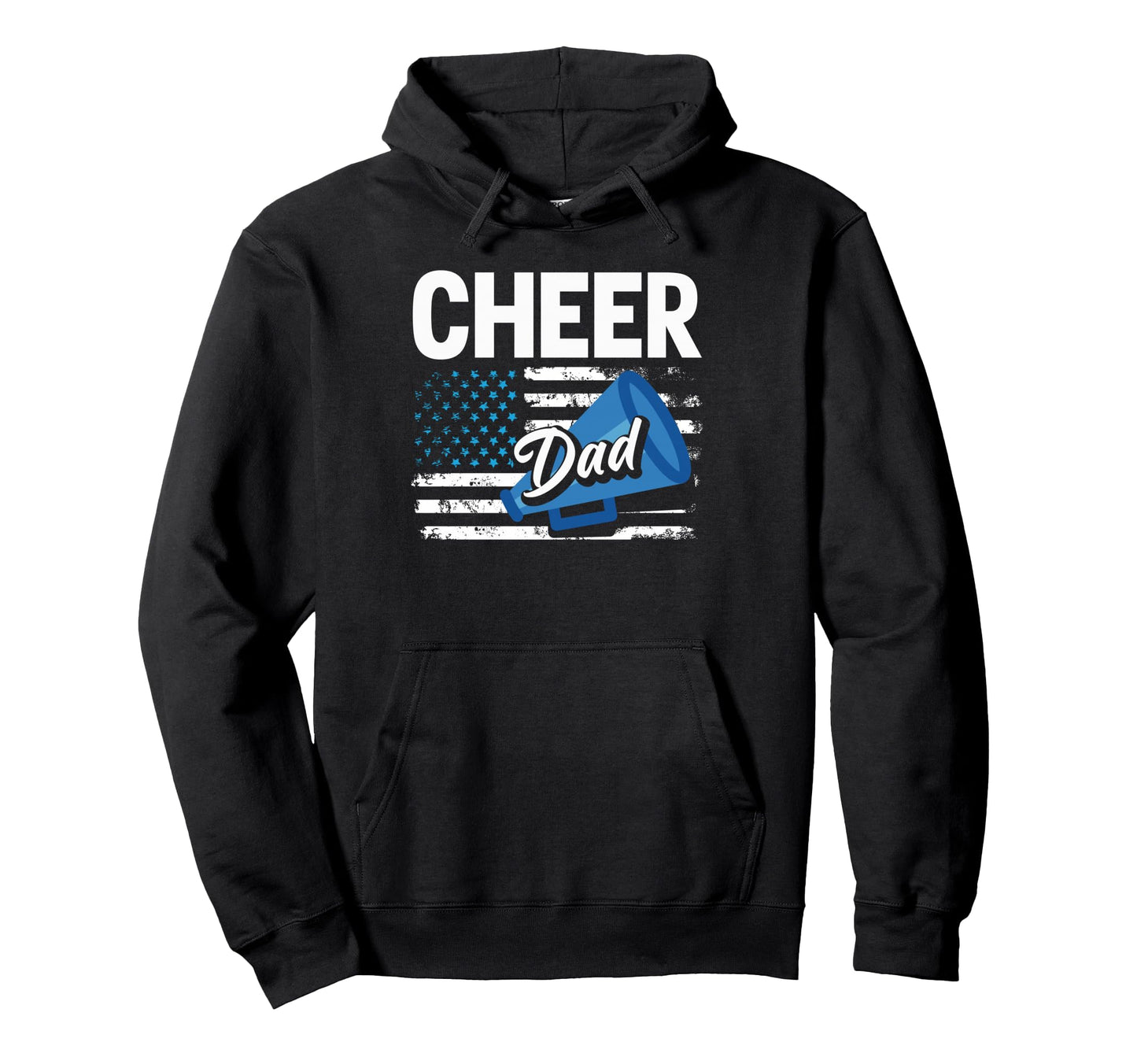 Cheer Dad Cheerleading American Flag Hoodie - Streetwear Style Men Women - T-Shirt, Sweatshirt, Hoodie