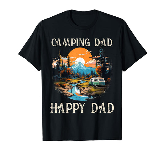 Camping Dad Happy Dad Gift Fathers Day T-Shirt - Trendy Graphic Men Women - T-Shirt, Sweatshirt, Hoodie