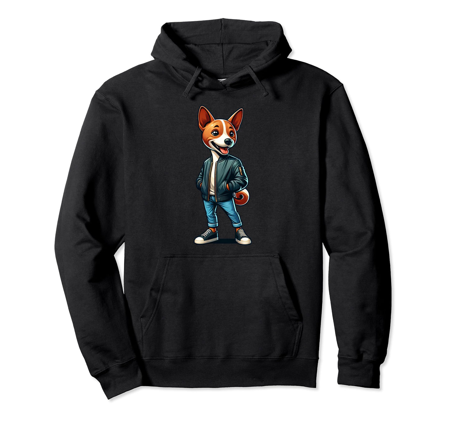 Basenji Dog Jacket Outfit Dog Mom Dad Hoodie - Minimalist Print Men Women - T-Shirt, Sweatshirt, Hoodie