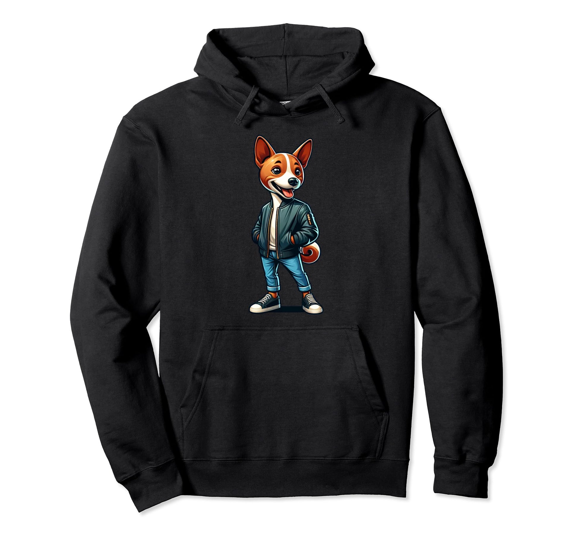 Basenji Dog Jacket Outfit Dog Mom Dad Hoodie - Minimalist Print Men Women - T-Shirt, Sweatshirt, Hoodie