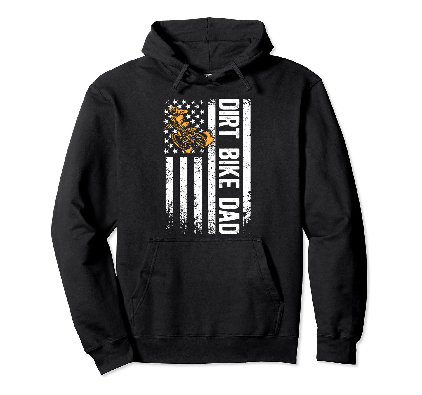 Dirt Bike Dad Us Flag Dad Dirt Biker Hoodie - Custom Art Print Men Women - T-Shirt, Sweatshirt, Hoodie