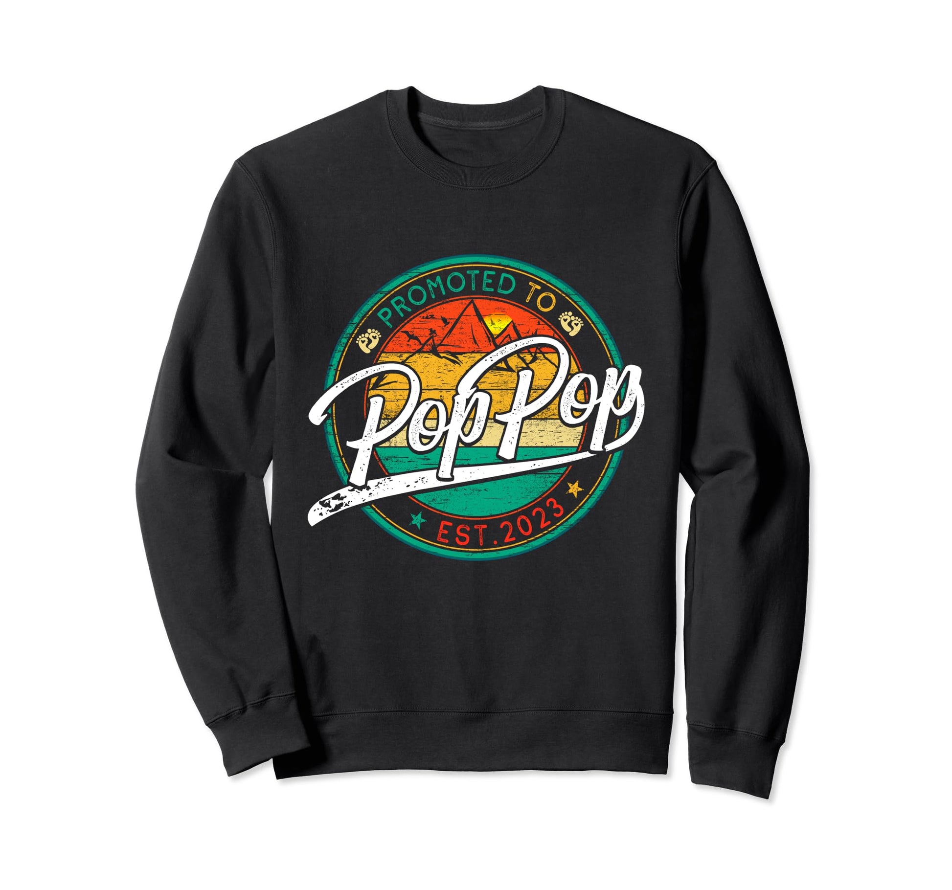 Promoted To Pop Pop Est 2023 Family Sweatshirt - Unique Graphic for Adults - T-Shirt, Sweatshirt, Hoodie