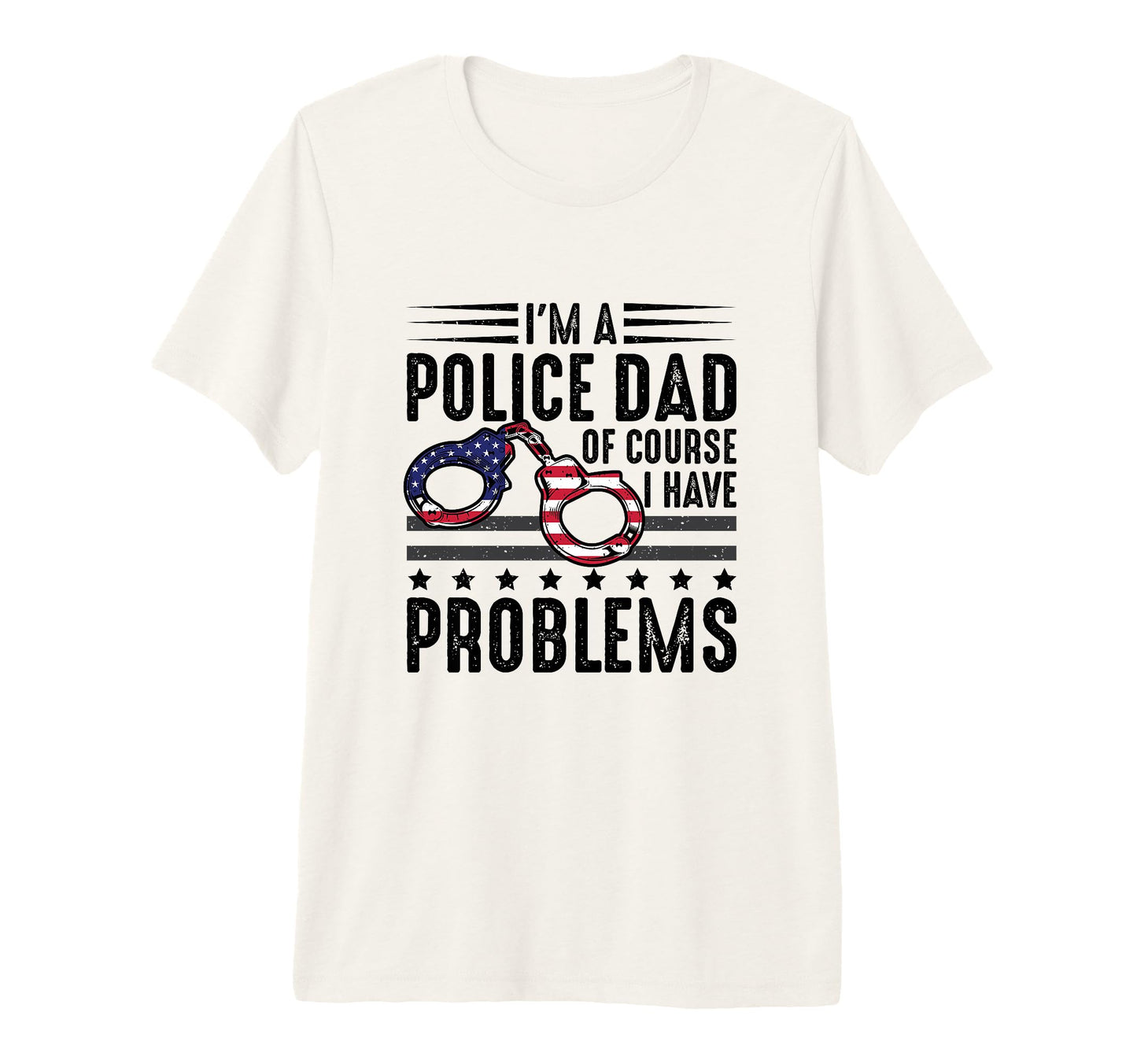 Mens Thin Blue Line Im Police Dad T-Shirt - Aesthetic Graphic for Adults - T-Shirt, Sweatshirt, Hoodie