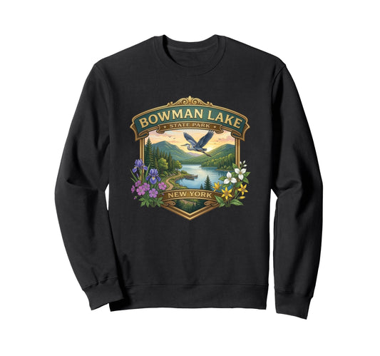 Bowman Lake State Park New York Sweatshirt - Unique Graphic Men Women - T-Shirt, Sweatshirt, Hoodie