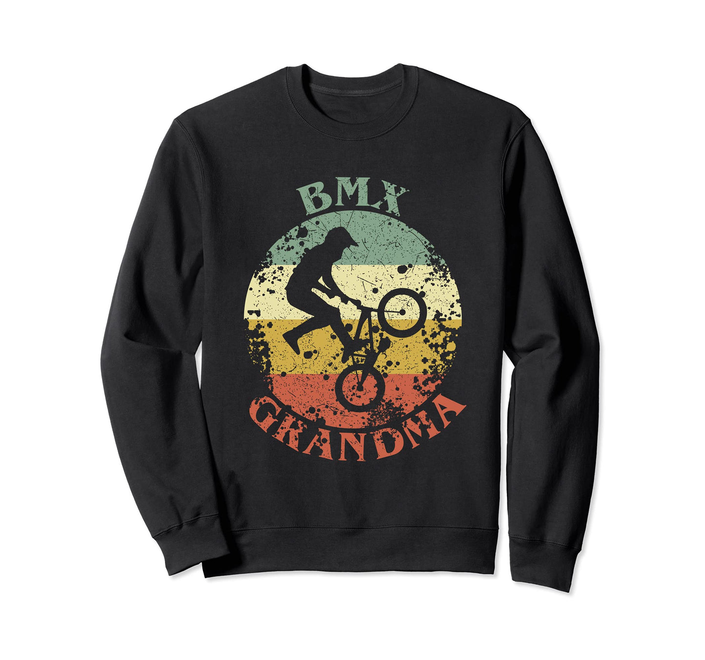 Bmx Grandma Distressed Bmx Rider Sweatshirt - Streetwear Style Men Women - T-Shirt, Sweatshirt, Hoodie