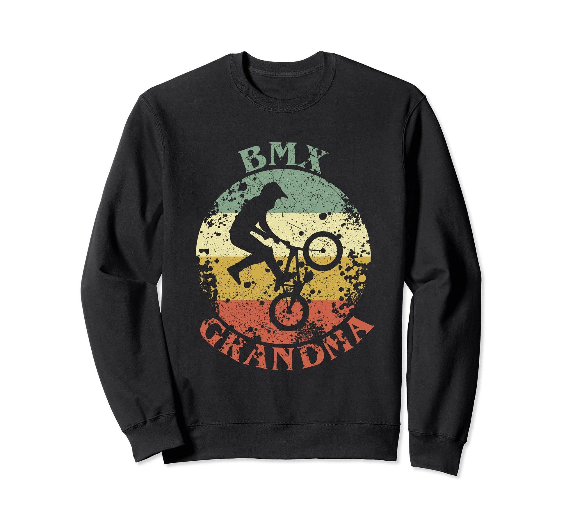 Bmx Grandma Distressed Bmx Rider Sweatshirt - Streetwear Style Men Women - T-Shirt, Sweatshirt, Hoodie