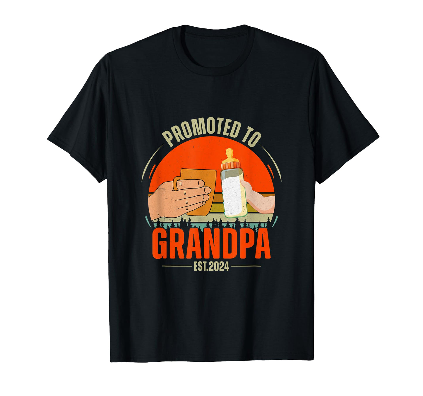 Promoted To Grandpa 2024 Soon To Be T-Shirt - Novelty Apparel for Adults - T-Shirt, Sweatshirt, Hoodie