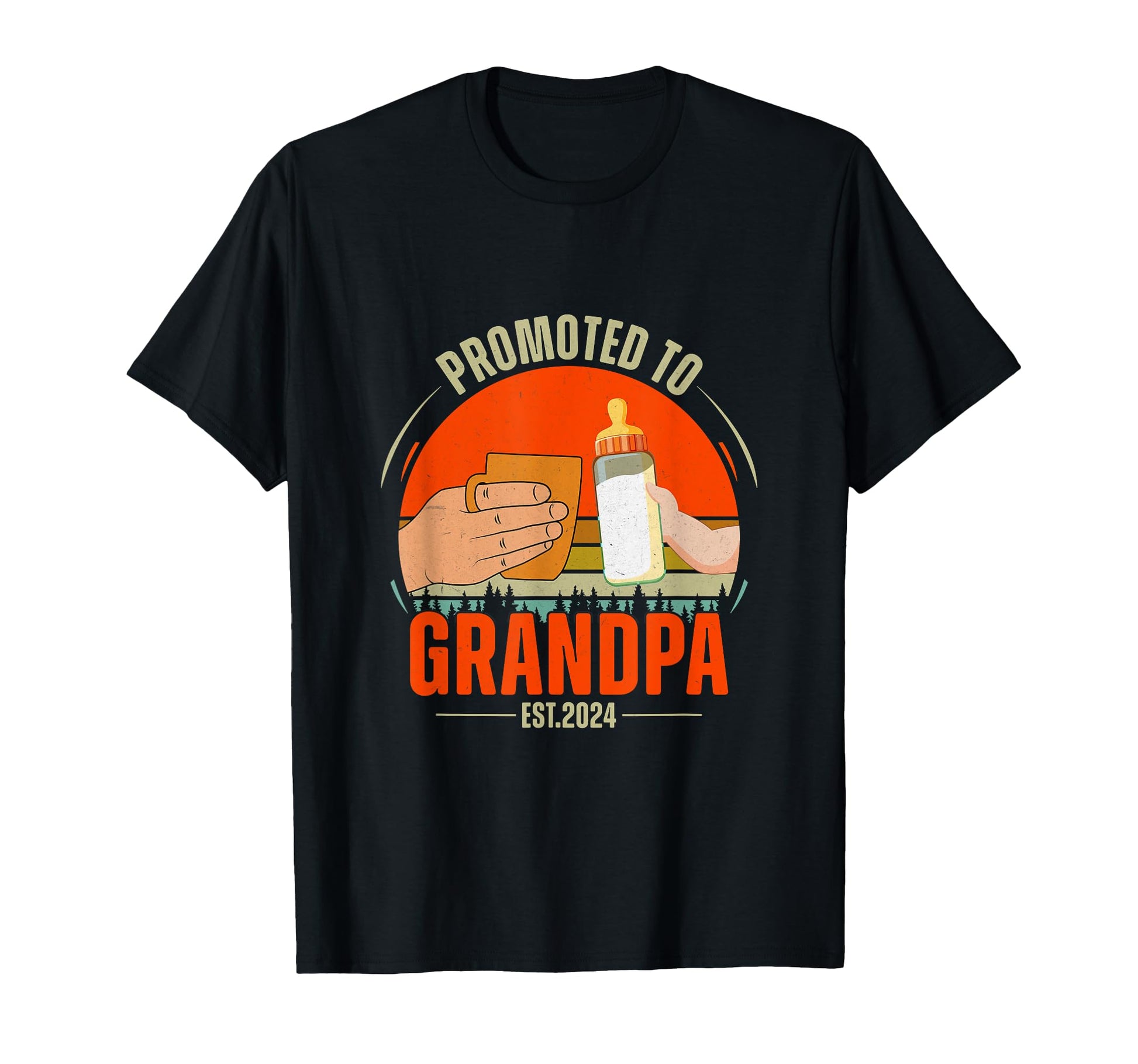 Promoted To Grandpa 2024 Soon To Be T-Shirt - Novelty Apparel for Adults - T-Shirt, Sweatshirt, Hoodie