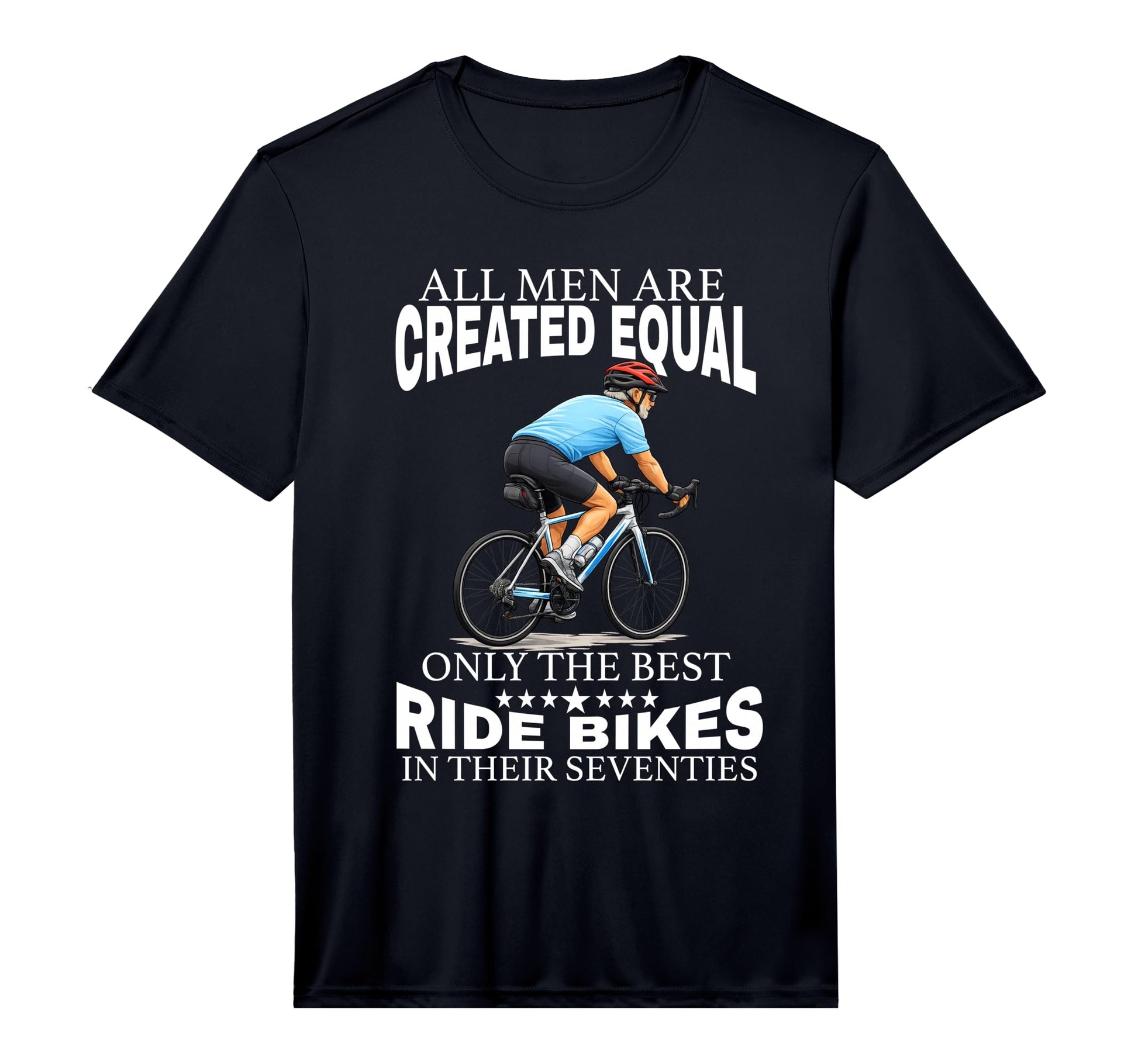 Mens All Are Created Equal Biking T-Shirt - Trendy Graphic for Adults - T-Shirt, Sweatshirt, Hoodie