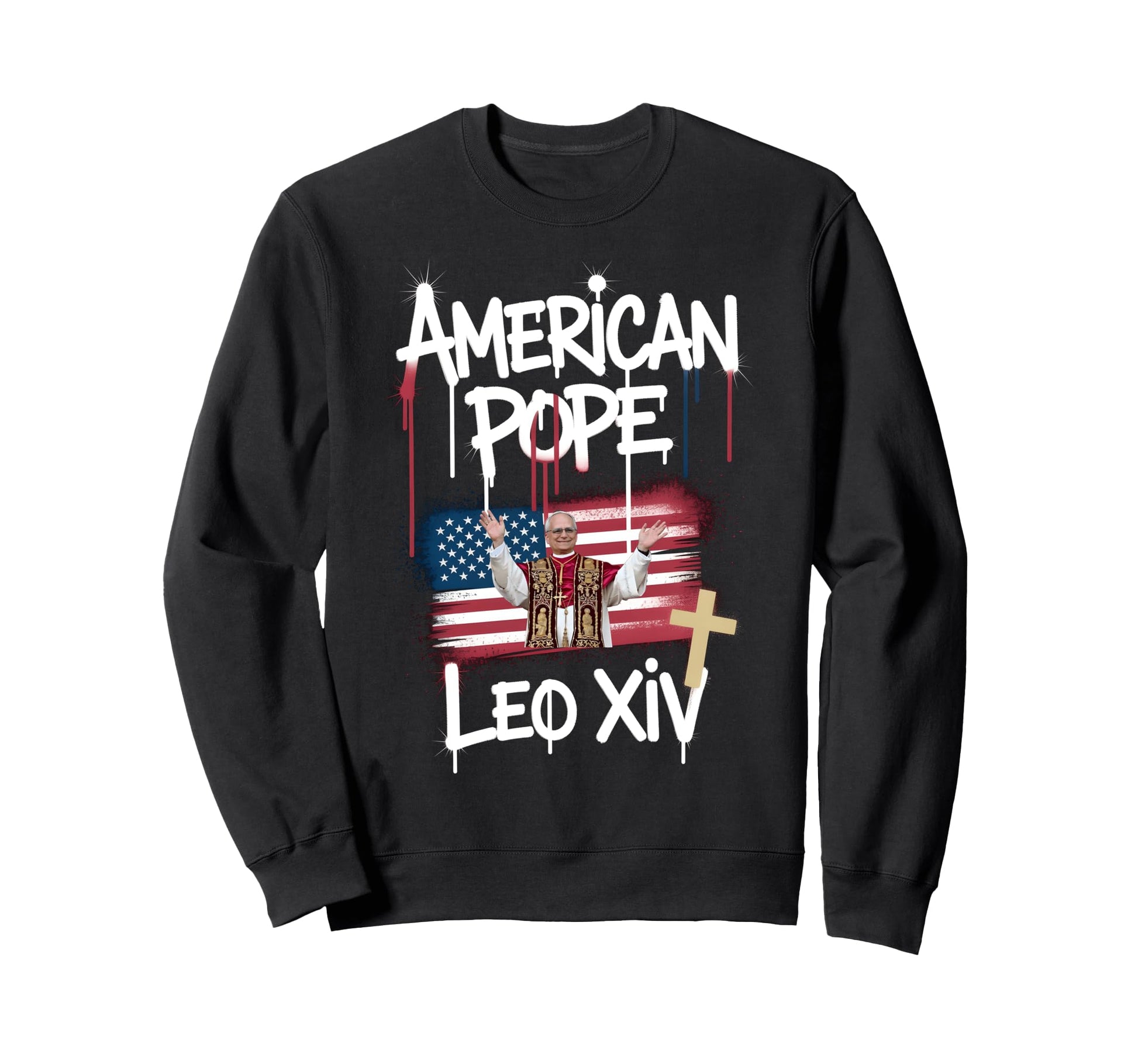 Pope Leo Xiv American Pope Sweatshirt - Aesthetic Graphic for Adults - T-Shirt, Sweatshirt, Hoodie