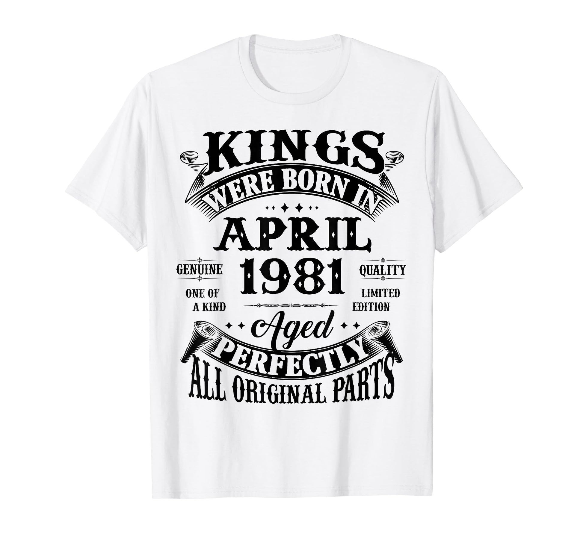 45Th Birthday Gift Kings Born April T-Shirt - Minimalist Print for Adults - T-Shirt, Sweatshirt, Hoodie