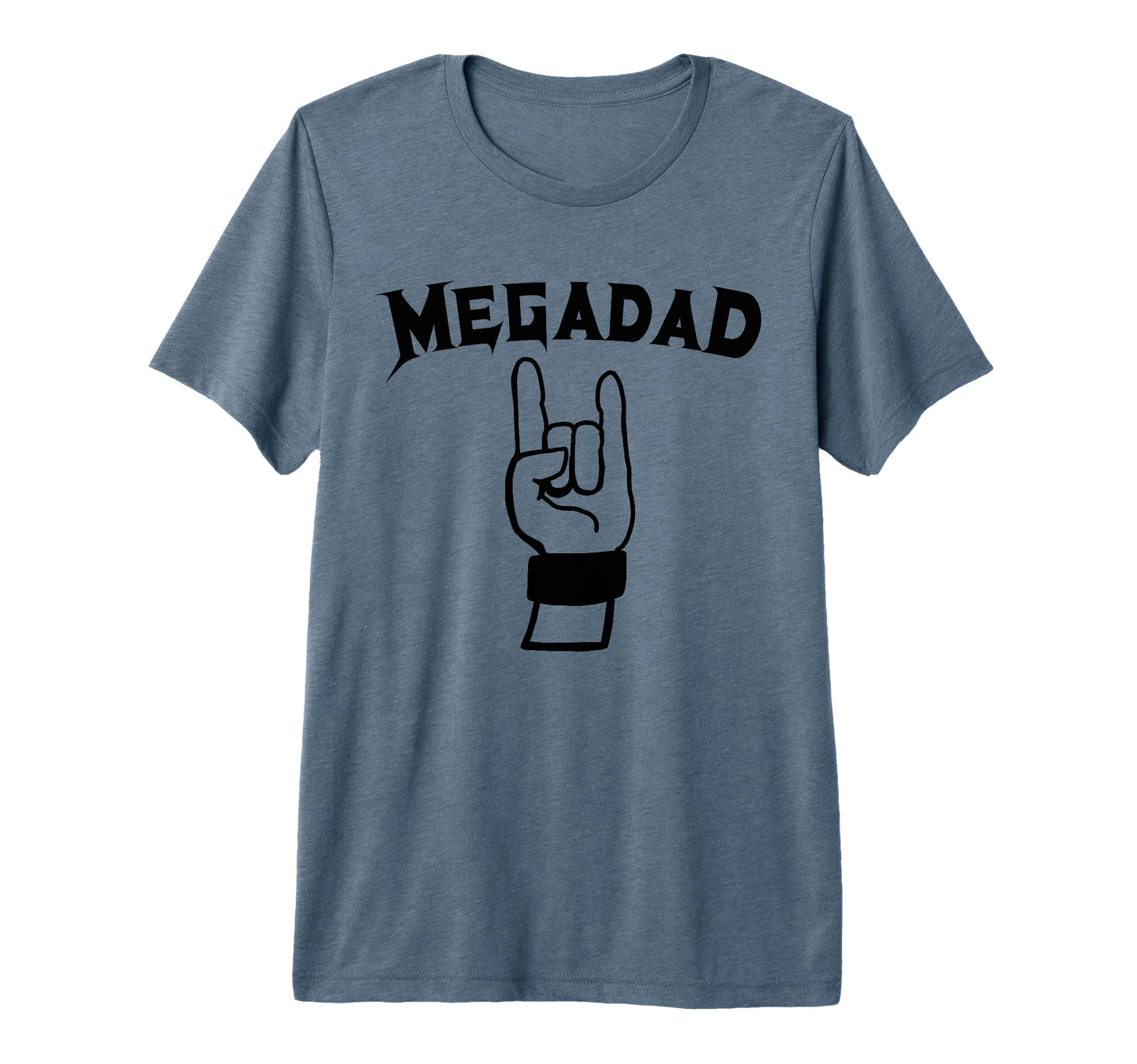 Megadad Funny Rocker Dad Megadad Tri Blend T-Shirt - Trendy Graphic Unisex - T-Shirt, Sweatshirt, Hoodie