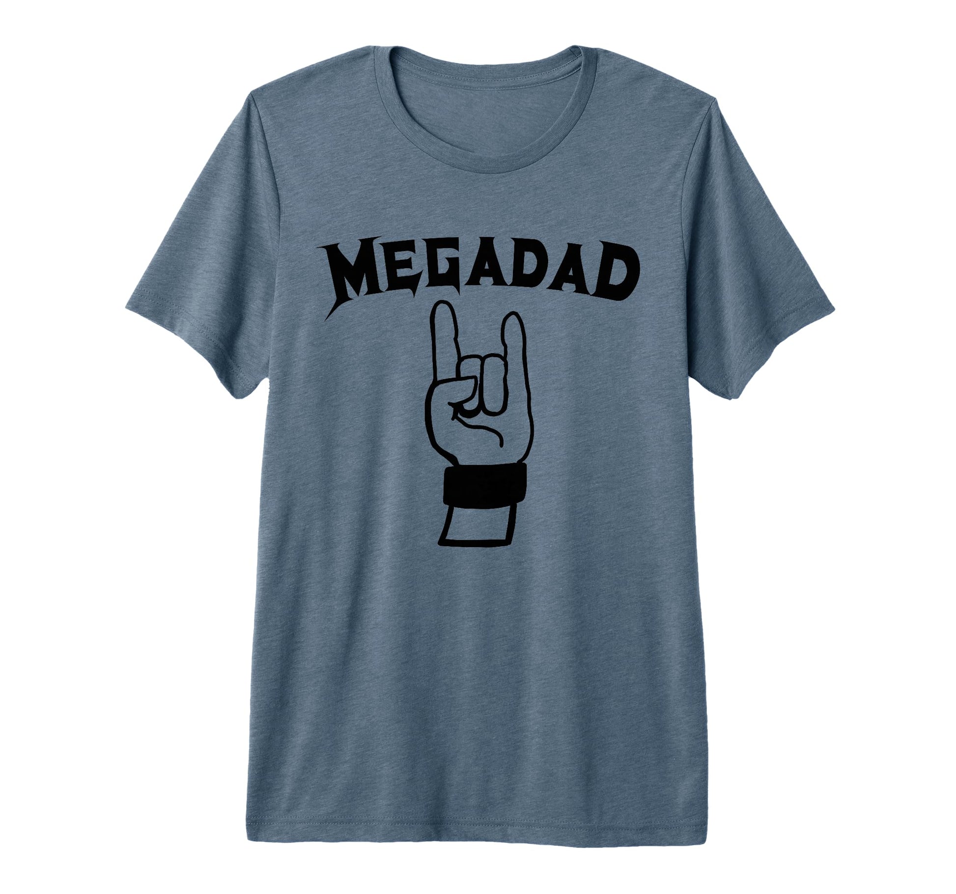 Megadad Funny Rocker Dad Megadad Tri Blend T-Shirt - Trendy Graphic Unisex - T-Shirt, Sweatshirt, Hoodie