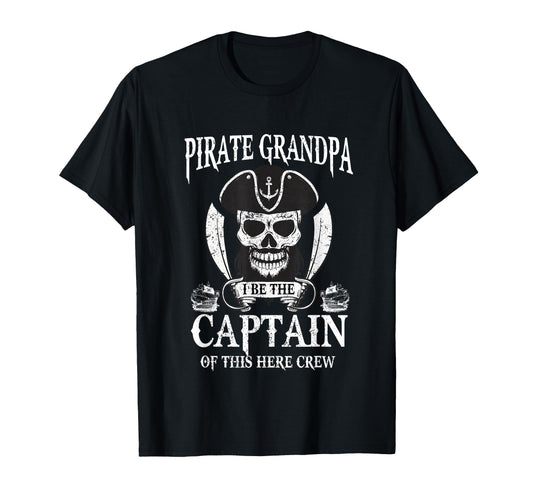Captain Pirate Grandpa Daddy Papa T-Shirt - Minimalist Print Unisex - T-Shirt, Sweatshirt, Hoodie