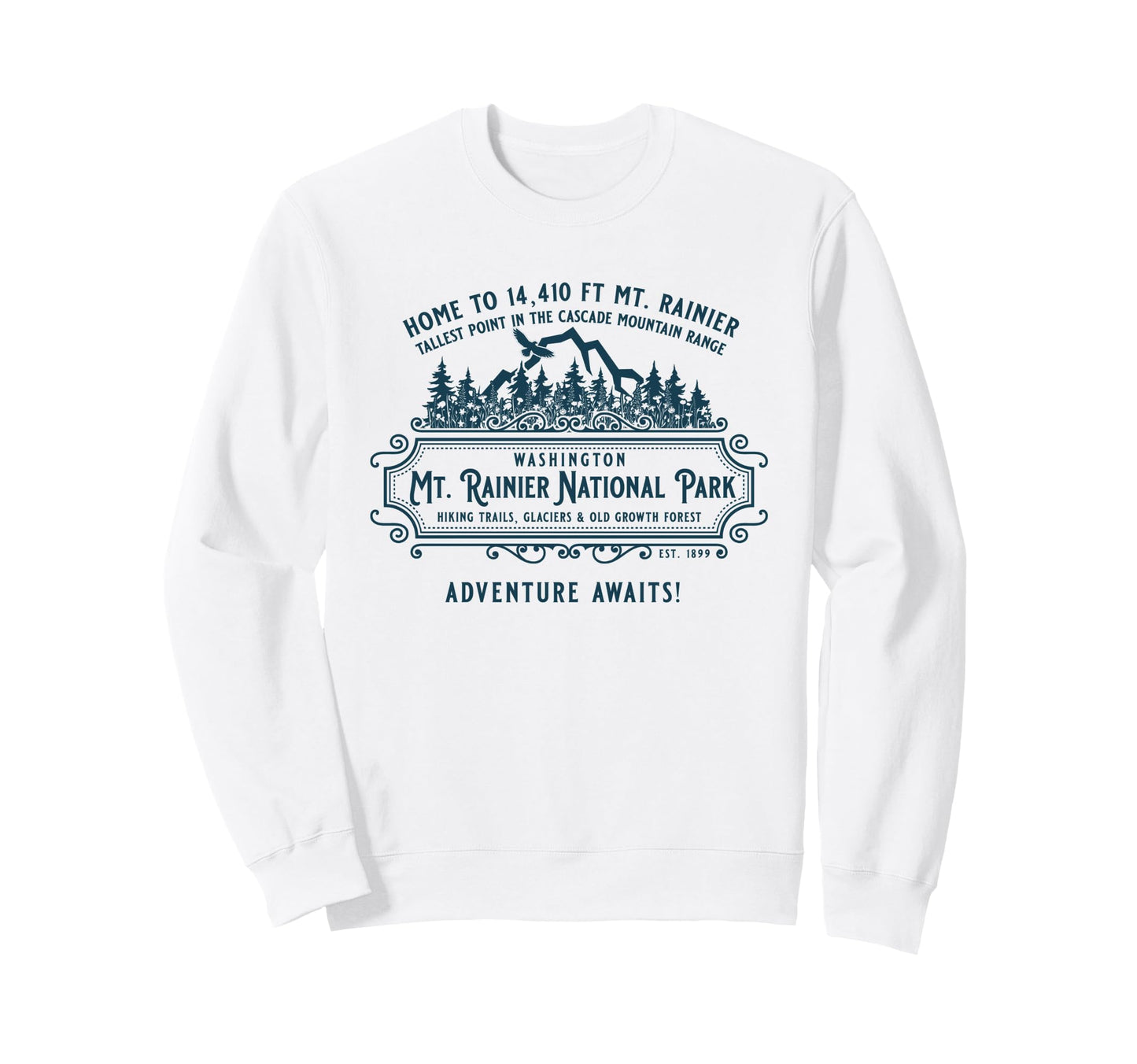 Mount Rainier National Park Sweatshirt - Custom Art Print Unisex - T-Shirt, Sweatshirt, Hoodie